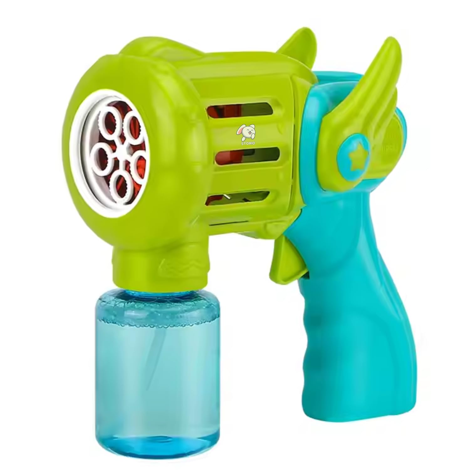 Toysbuddy Rechargeable Bubble Gun Toy for Kids | Automatic Bubble Maker with 2 Bubble Solution Bottles | Bubble Blower Machine for Outdoor Fun | Toy for Boys & Girls | Colour Multicolour