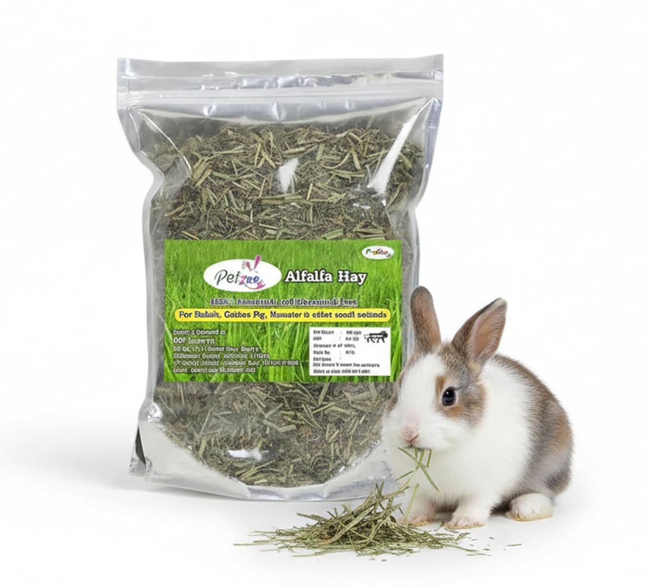 Alfalfa Hay, Food for Rabbits, Guinea Pig, Hamsters and Other Small Animals (400 GMS)- Pack of 1