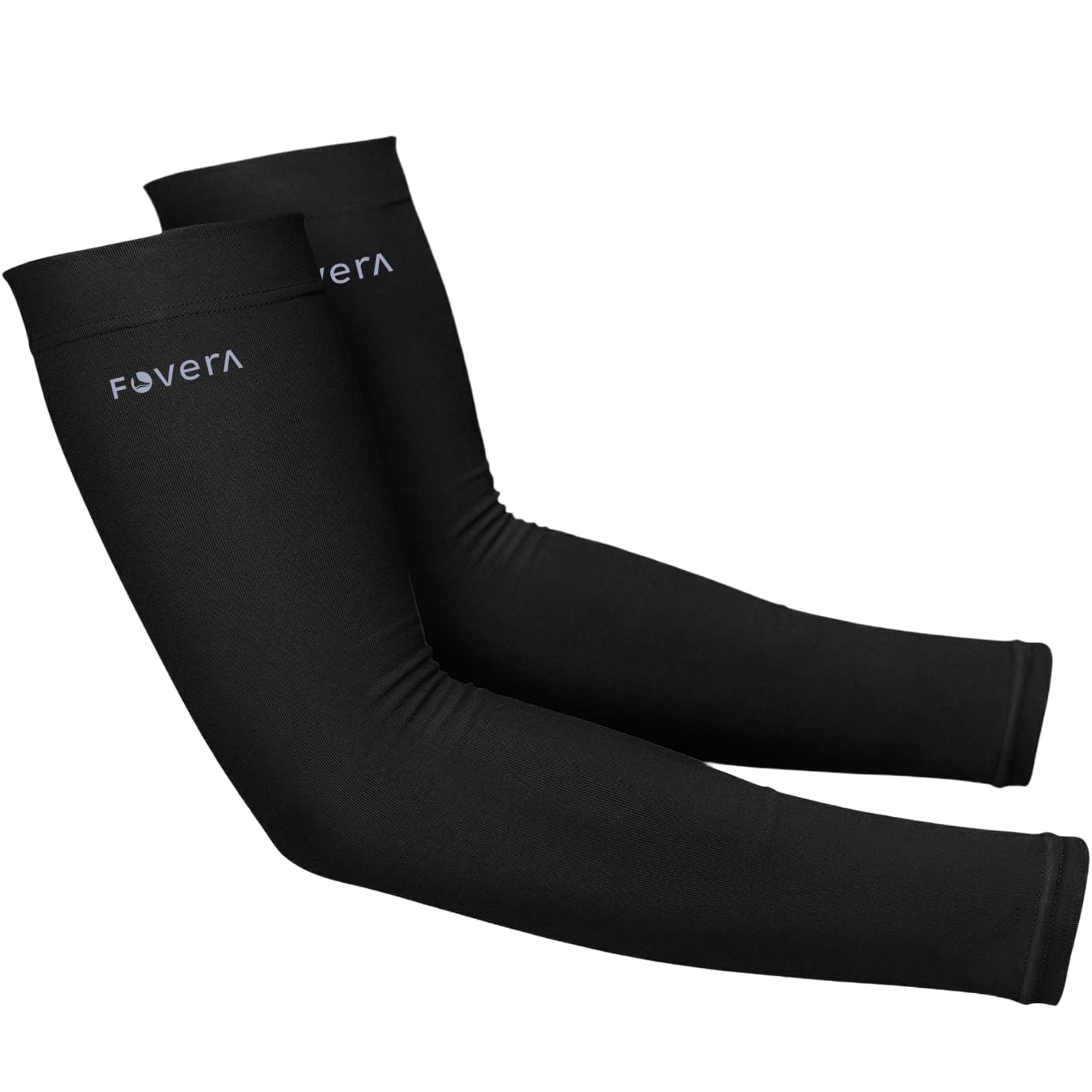 FOVERA UV Sun Protection Arm Sleeves for Men & Women – UPF 50+ Cooling Hand Cover for Biking, Cricket, Driving & Cycling – Seamless Compression Tattoo Cover & Tan Protection Guard