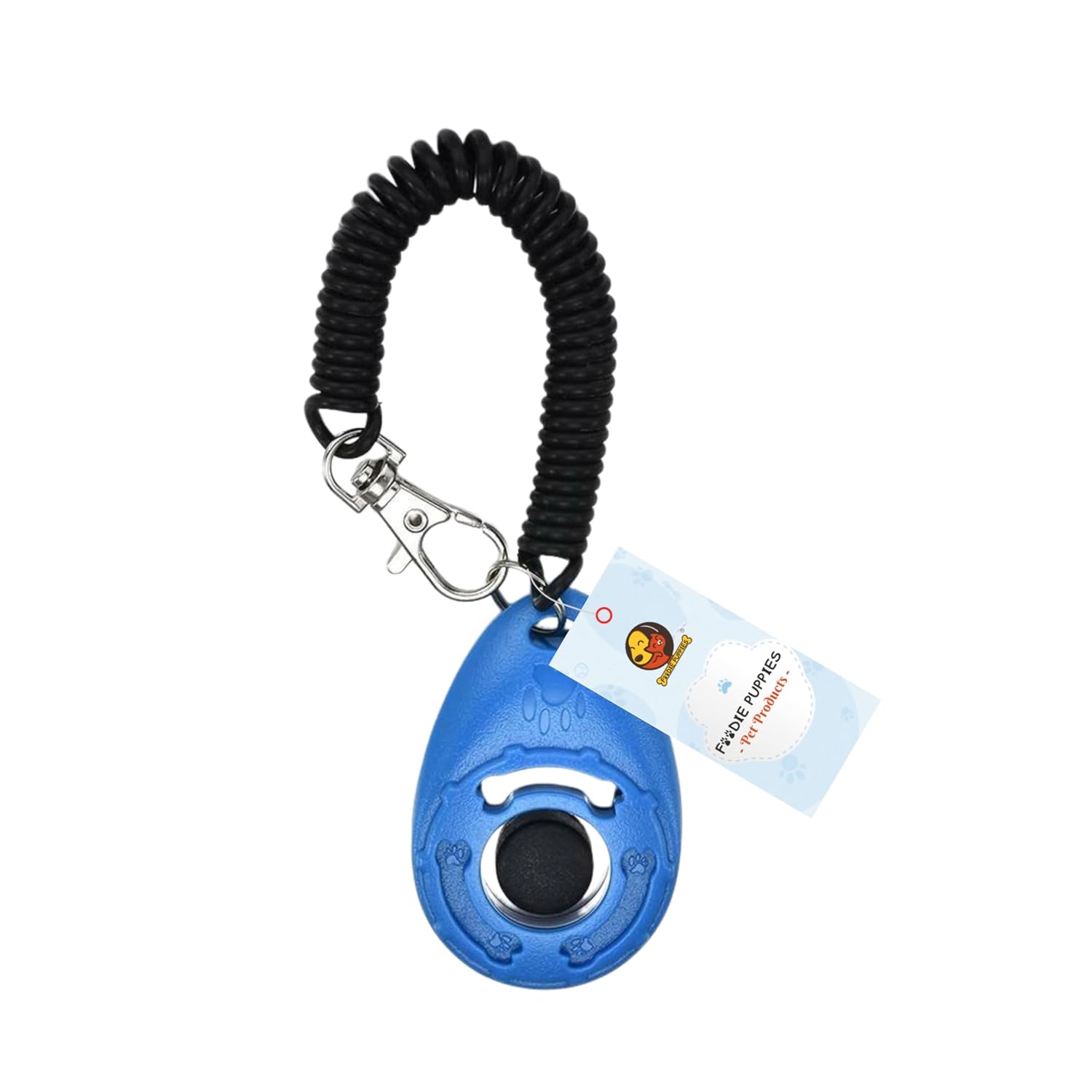 Foodie Puppies Dog Training Clicker with Wrist Strap – (Oval Clicker) | Durable, Easy to Use, Pet Training Clicker Perfect for Cats, Puppies and Birds for Behavioral Training, (Colour May Vary)