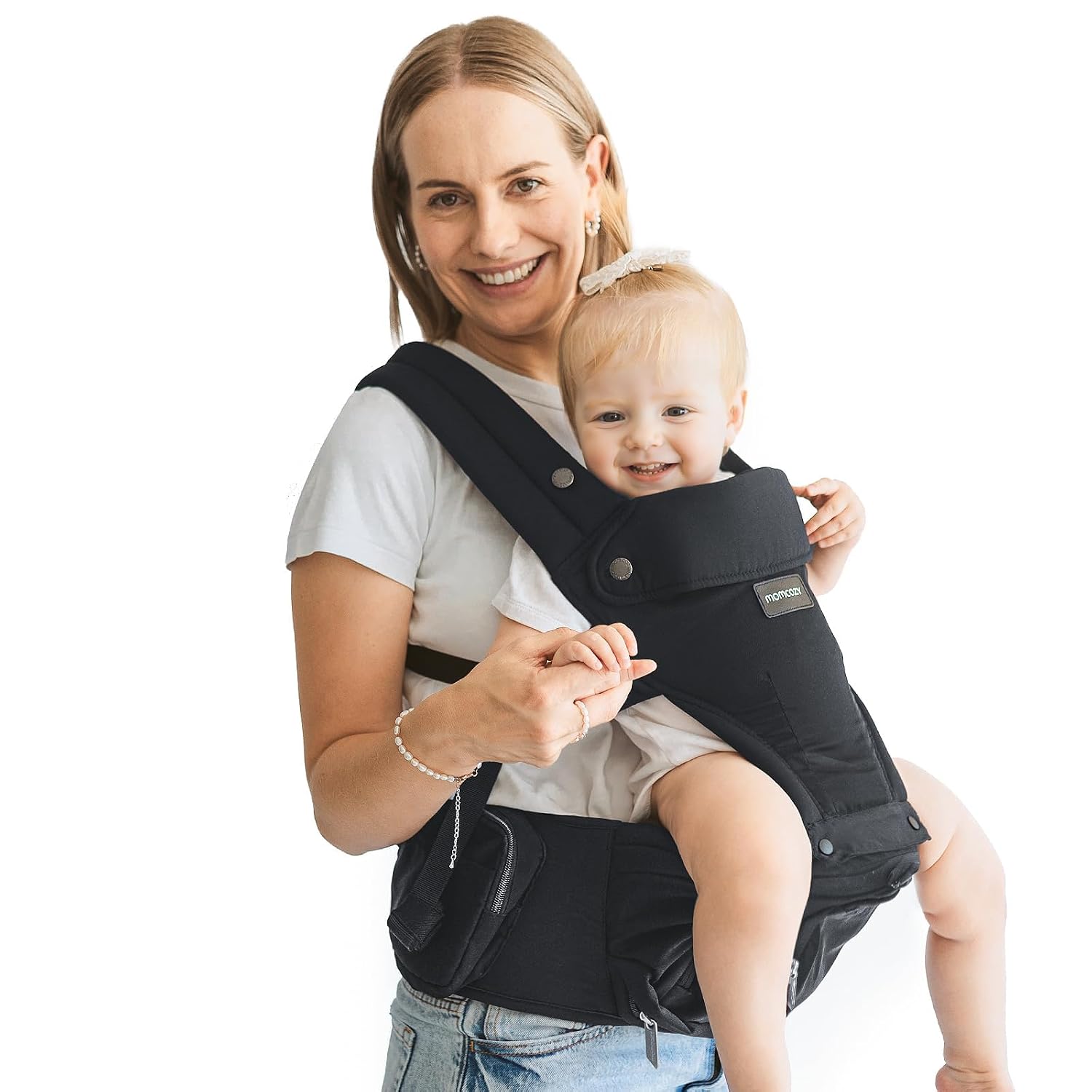 Momcozy Baby Carrier with Hip Seat, 2-in-1 Infant Carrier Up to 20 kg