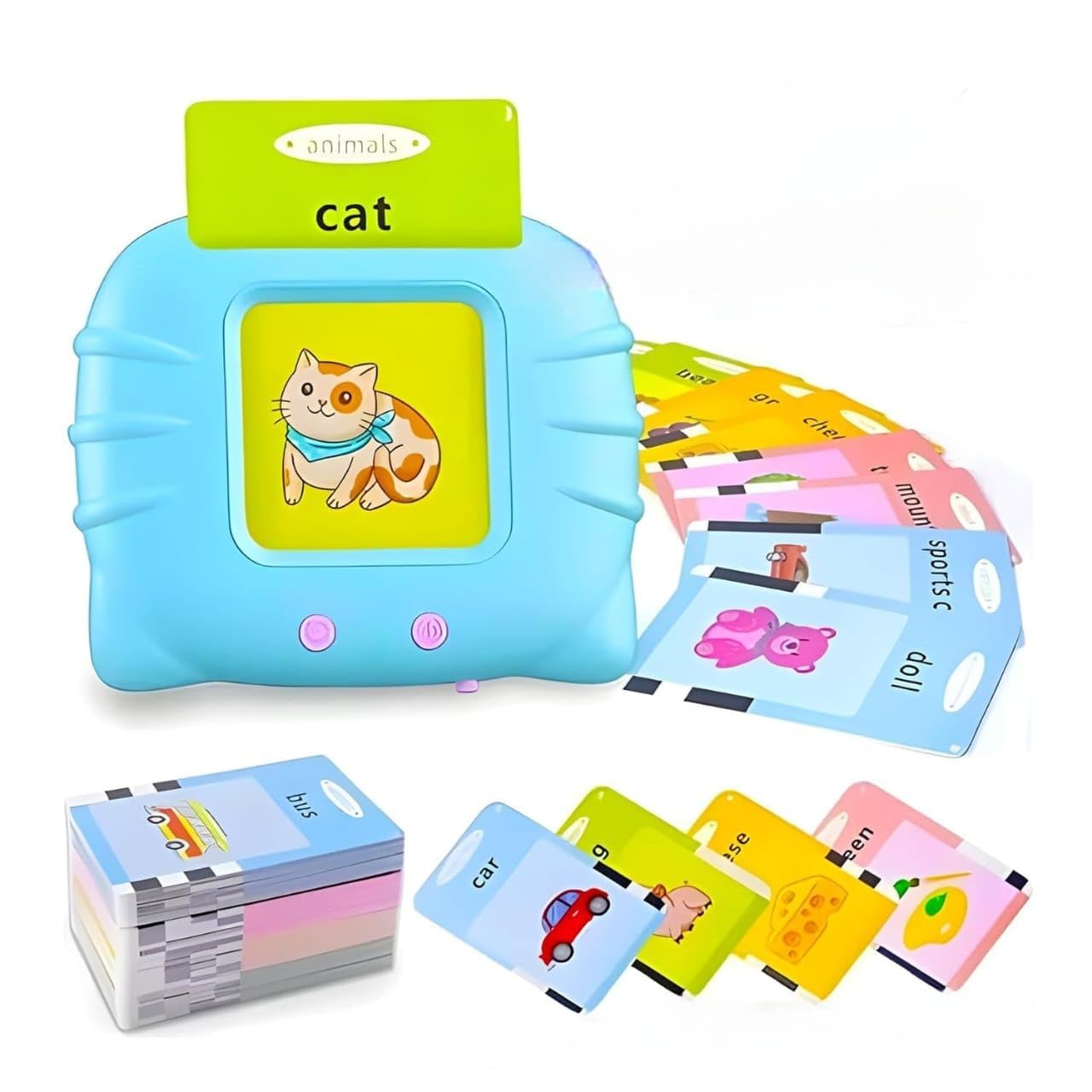 Toy Imagine Talking Flash Cards Toy for Kids | 224-Word Learning Device for Toddlers | Montessori Learning Toys for Boys & Girls Ages 2-6 | Preschool Game & Birthday Present,Language Skills