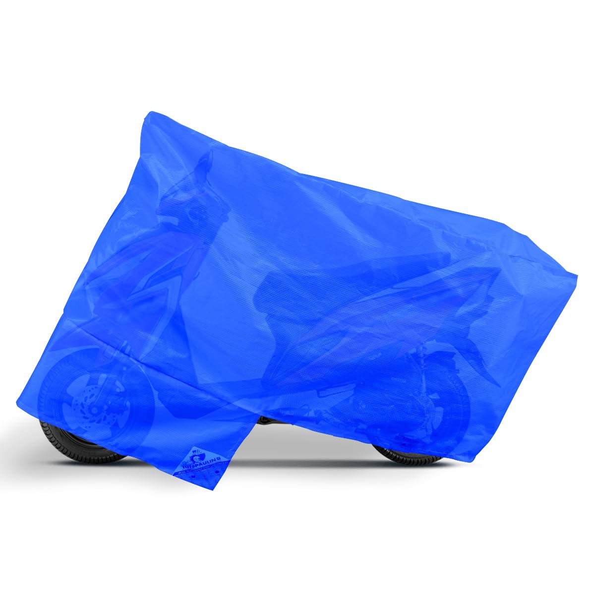 TUFFPAULIN Scooty Cover, Standard Size, Blue Color, UV Protection & Water Resistant Dustproof Plastic Scooty Body Cover for Two Wheeler Scooter, Motor Cycle with Carry Bag-1 No.