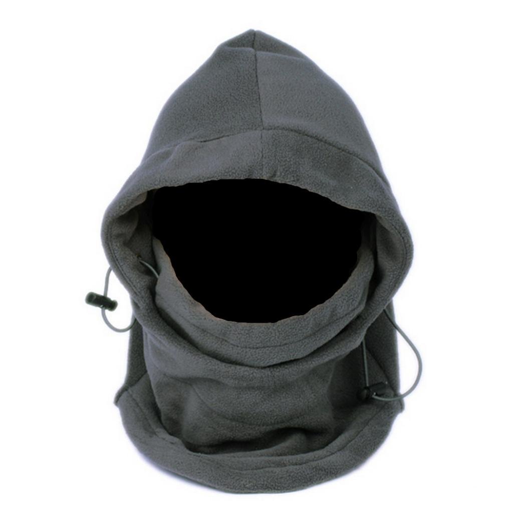 Nsstar Thermal Warm Fleece Full Face Mask Balaclava CS Mask Head and Neck Cover Warmer Windproof Hooded Scraf Hat for Winter Outdoor Sports Cycling Motorcycle Bike Ski Snowboard fishing Gray