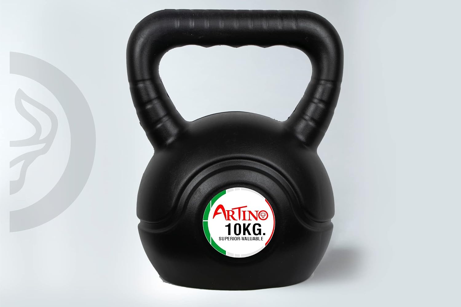 Artino Black Long Lasting 10 Kg PVC Kettlebell for Workout Great for Fullbody Workout, Cross-Training, Weight Loss & Strength Training