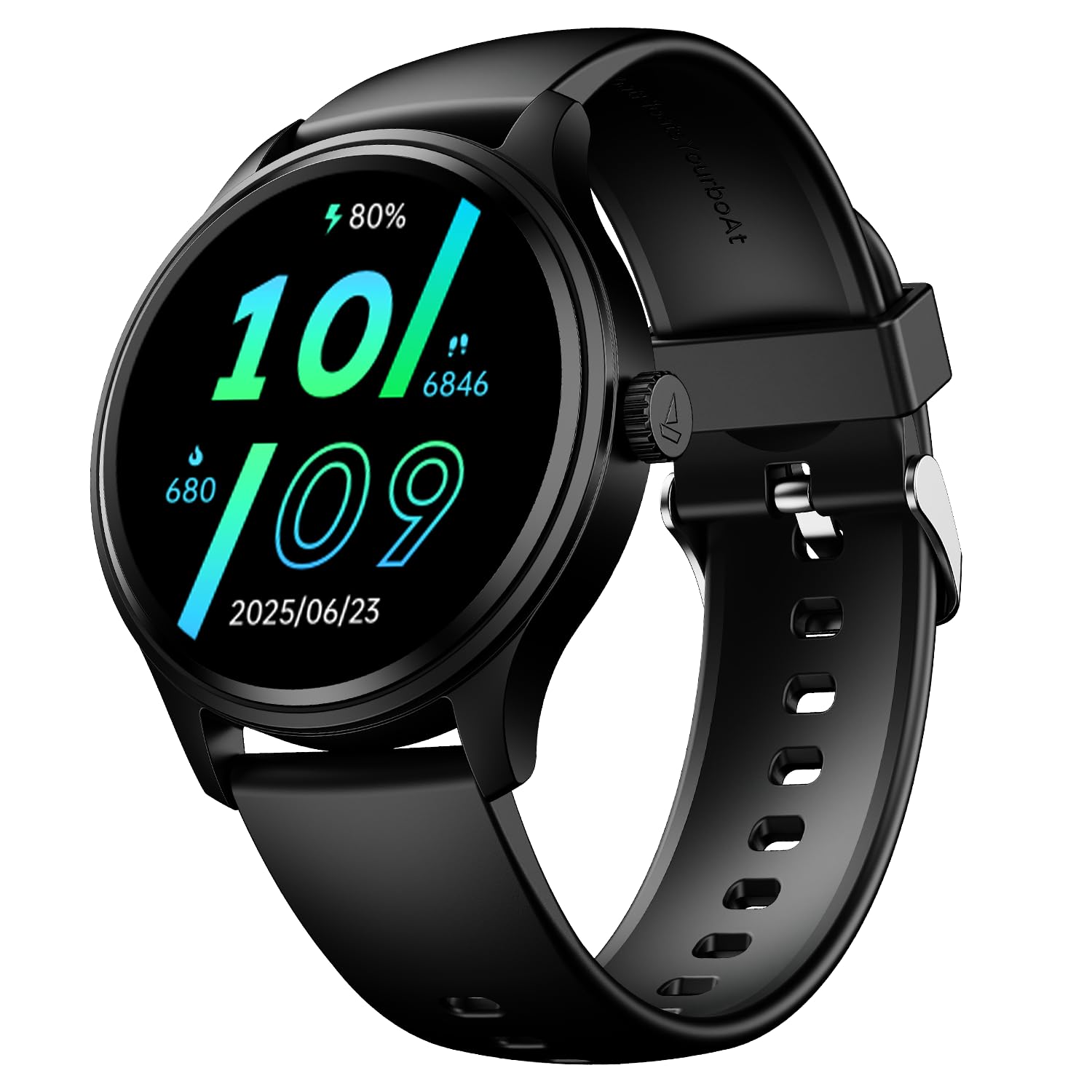boAt Lunar Discovery Neo, 1.39″ (3.5 cm) Round HD Display, Premium Metallic Finish, Animated Watchfaces, 100+ Sports Mode, Bluetooth Calling, Smart Watch for Men & Women (Active Black)