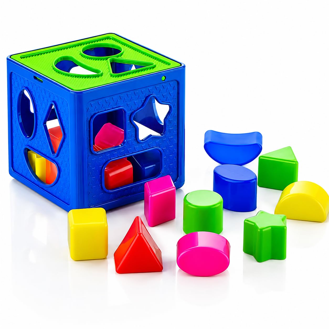 Shape Sorter Cube for Kids Geometric Colorful Activity Baby Boys & Girls Fine Motor Skills Multicolor Educational Toy (12+ Months)