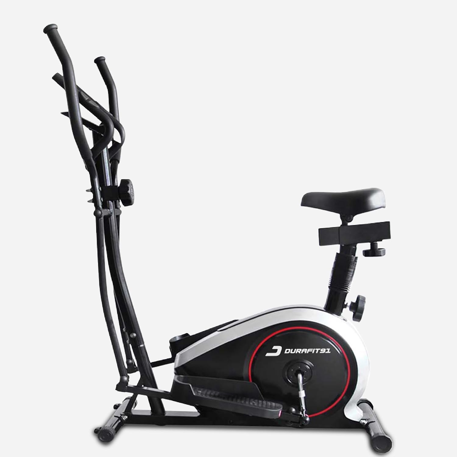 Durafit91™ Waltz Elliptical Cross Trainer |7 Kg Flywheel | 8 Levels Magnetic Adjustable Resistance| Adjustable Seat | Max User Weight 120 Kg | LCD Display