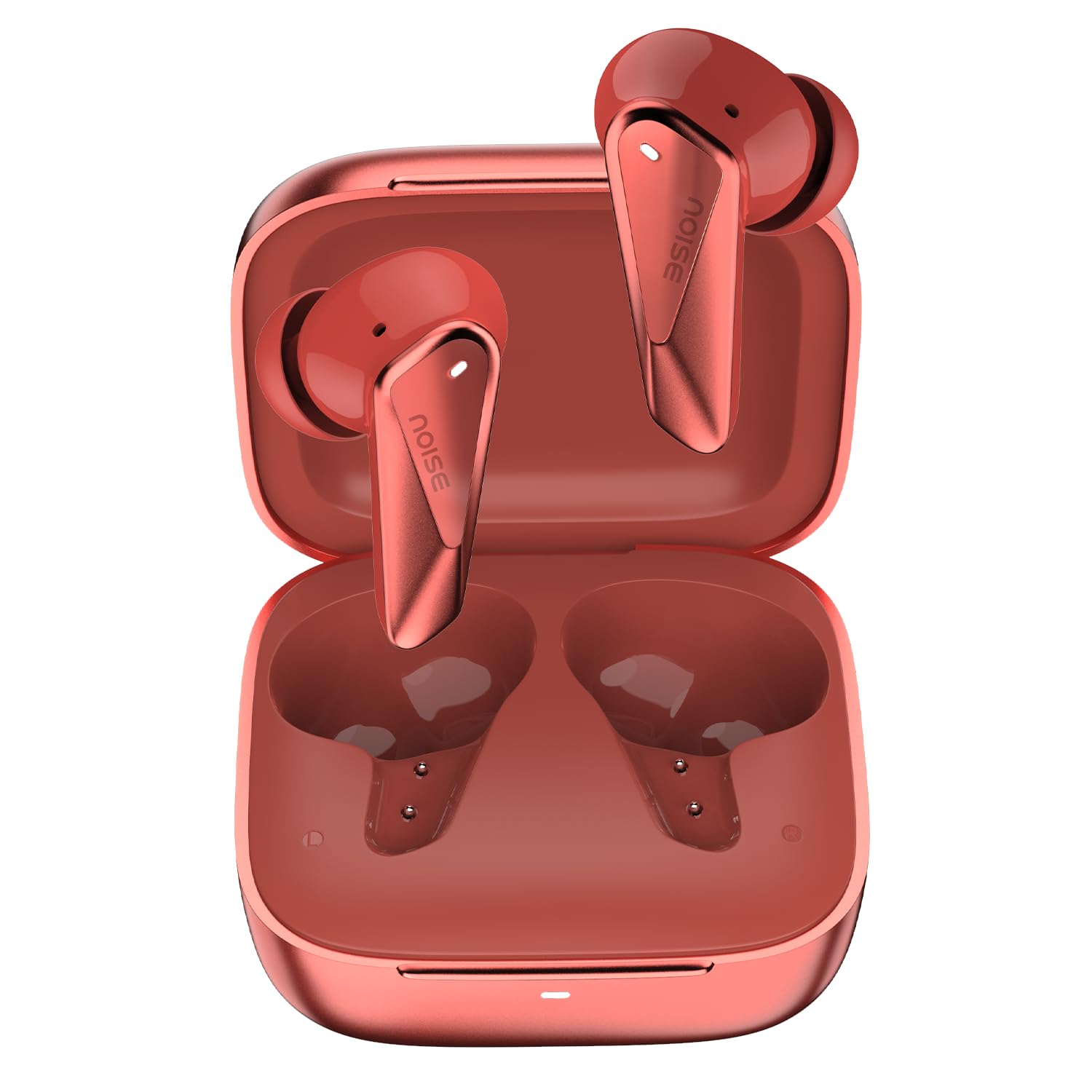 Noise Buds N2 Pro Truly Wireless Earbuds with ANC (Up to 32dB), 70H Playtime, Dual Pairing, InstaCharge (10 Min = 200 Min), Bluetooth v6.0, Metallic Finish – Aurora Red
