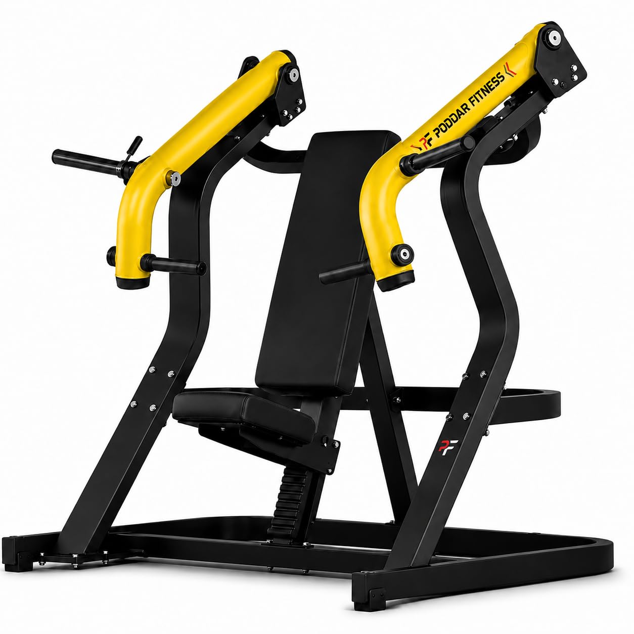 Incline Chest Press Machine, Commercial Grade, Square Tube 50x120mm, 153 Kg, for Home and Gym Use (Yellow & Black)