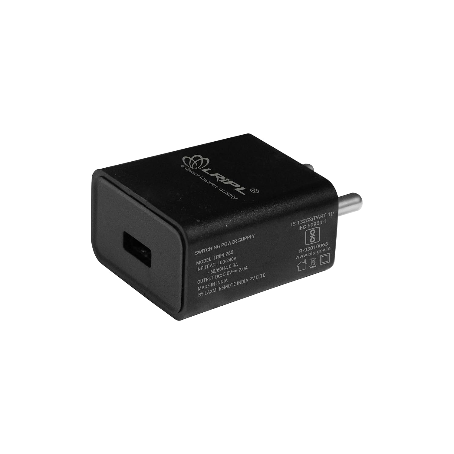 LRIPL 5V 2A Mobile Charger Adapter Wall Charger | USB Power Adaptor | 10 Watt Wall Charger Compatible with Smartphones, Headphones, Speaker and Many Deivces – Bis Certified
