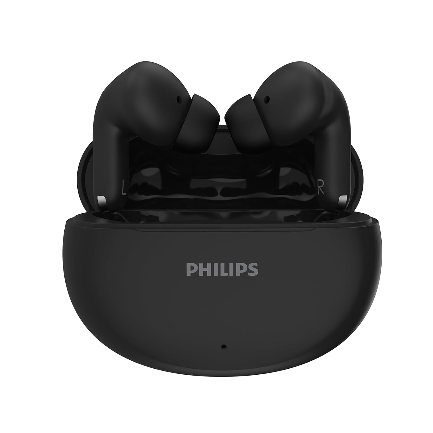 Philips TAT1269 Bluetooth Truly Wireless in Ear Earbuds with mic, 13mm Drivers, Bluetooth 5.4, 40H Playtime, IPX5, Fast Charging, Touch Controls, Voice Assistant, Mono Mode, LED Indicator (Deep Black) | Bluetooth 5.4, 13mm Drivers, 40H Playtime, IPX5, Fast Charging