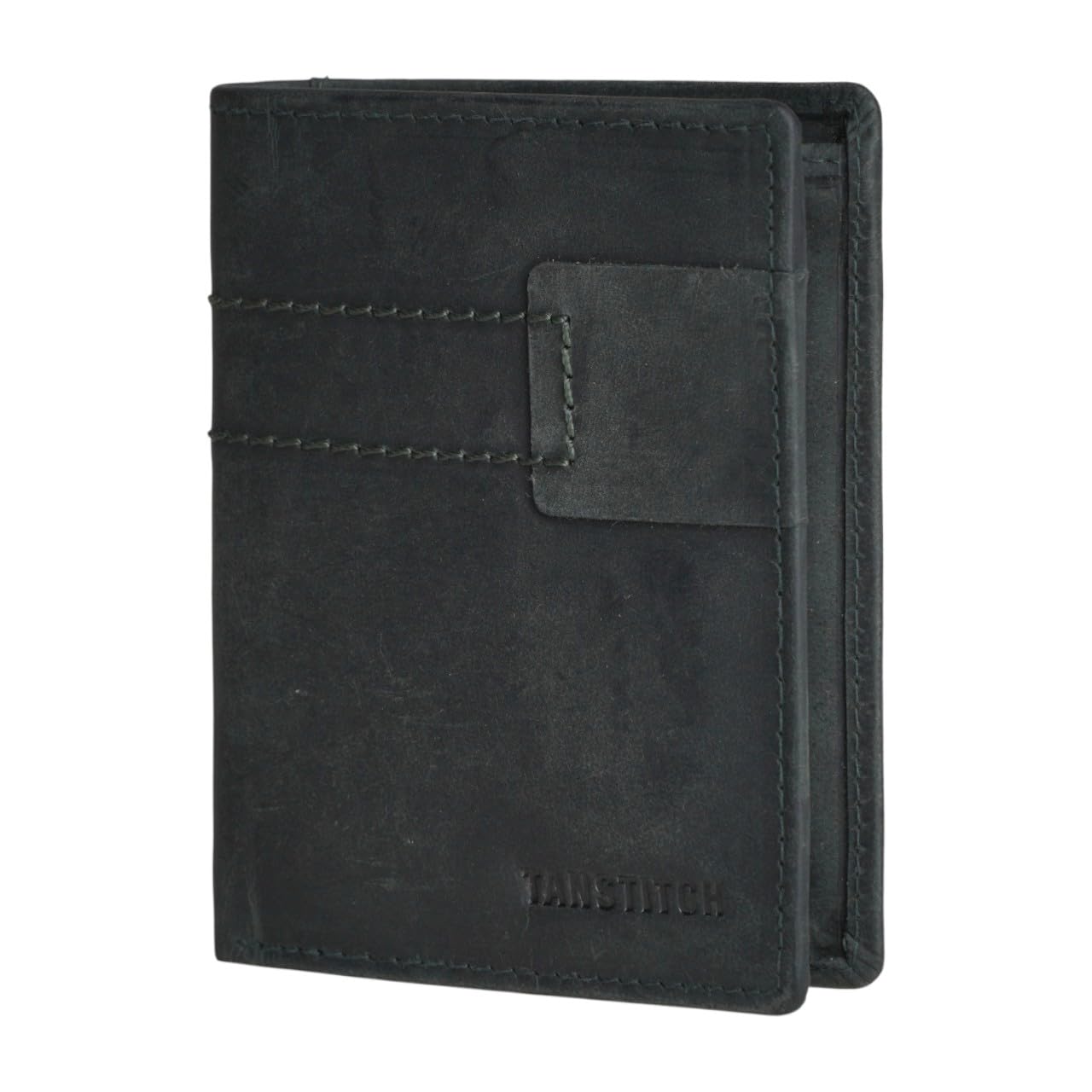 TANSTITCH Slim Leather Wallet || Compact, Minimalist & Thin Design || RFID Protected || Front Pocket Carry