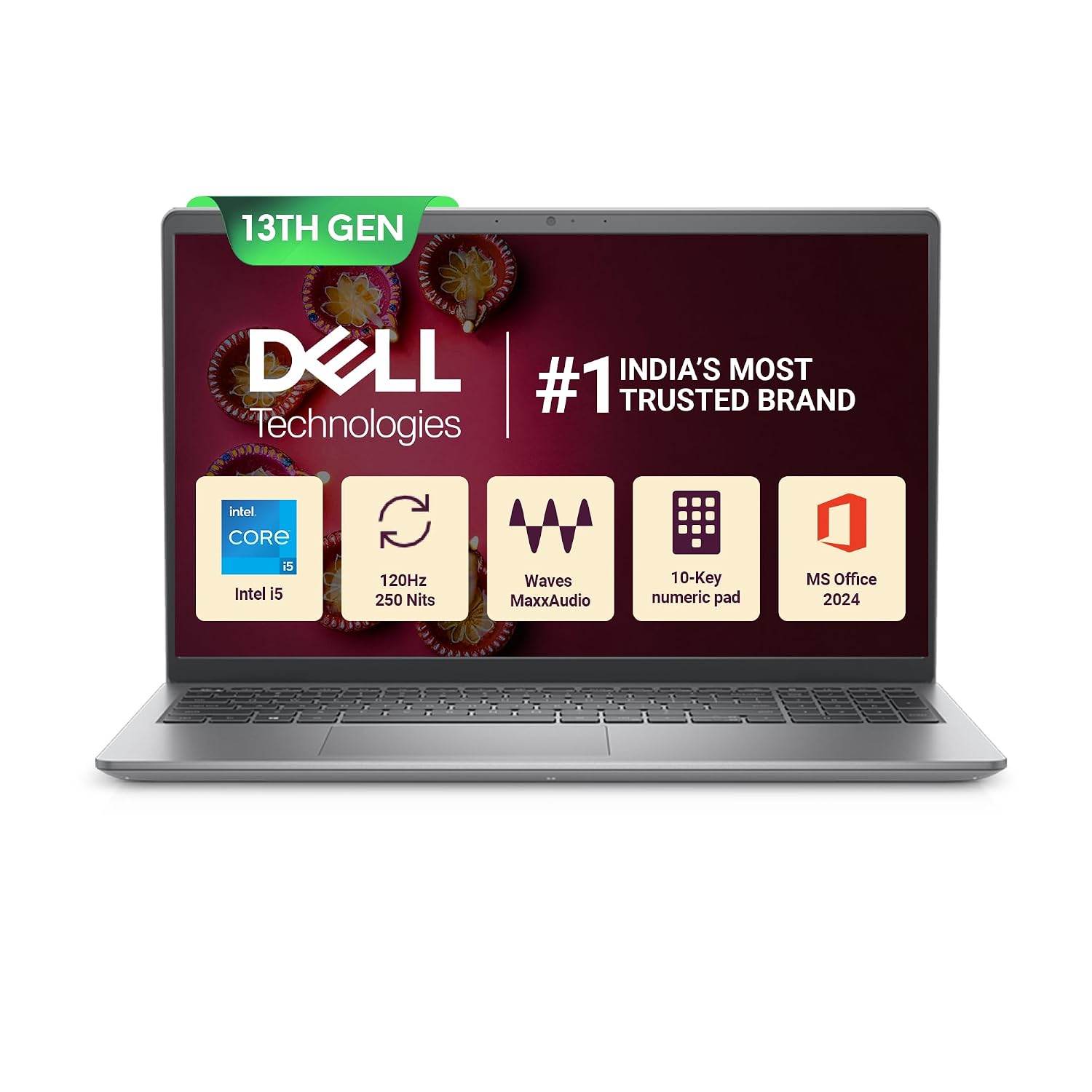 Dell 15, Intel Core 13th Gen i5-1334U, FHD, 15.6″/39.62cm, Windows 11, MSO’24, Grey, 1.66kg, Vostro 3530, (16GB DDR4, 512GB SSD) Anti-Glare FHD 15.6″/39.62cm, 12 Month McAfee, Thin & Light Laptop