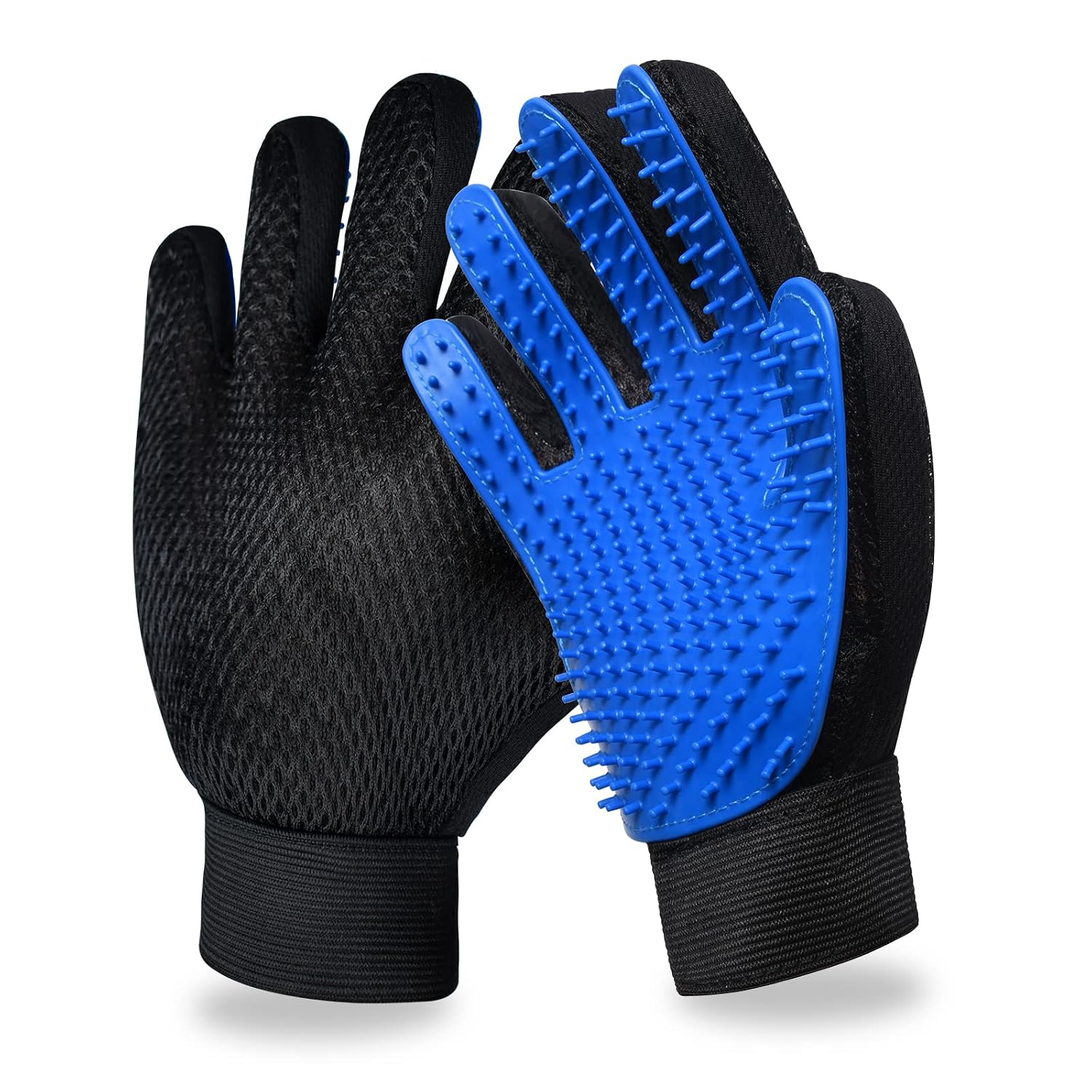 Cat Grooming Glove Brush,Self-Cleaning Slicker Pet Brush for Short and Long Haired pats,Dog Bath Brush for Shedding and Grooming,Removes Loose Hair and Tangles,Promote Circulation