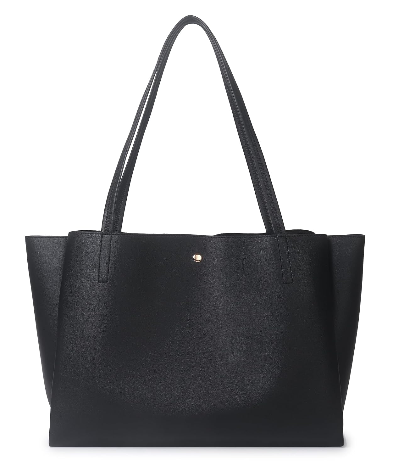 Pure Vegan Leather Tote Bag for Women, Fully Embossed, Handbag, Shoulder Bag, Black