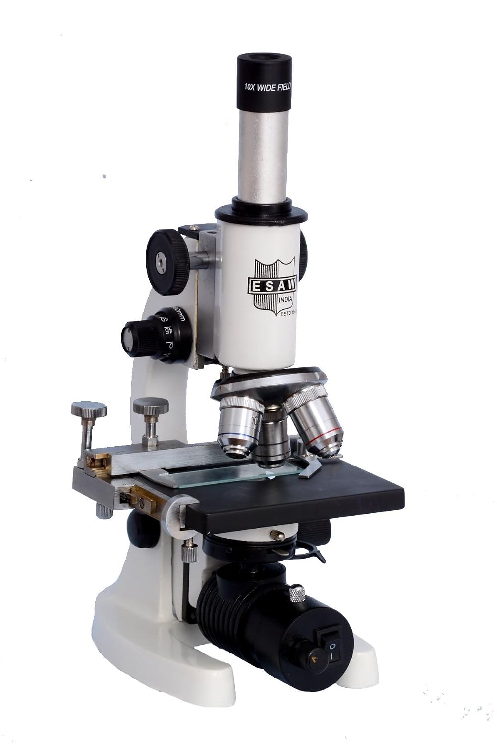 ESAW 2500x Student Compound Medical Microscope for Kids with 50 Prepared Slides (MM-02)