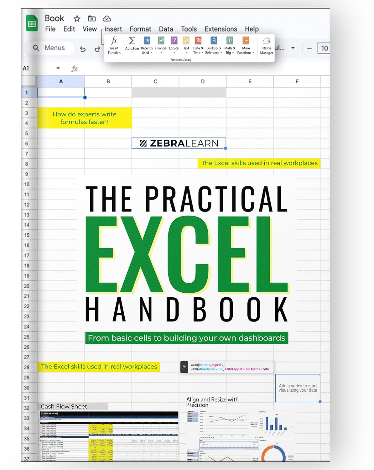 The Practical Excel Handbook: Excel for Finance, Business & Data Analysis | Build Dashboards, Financial Models & Reports | Real-World Skills for Corporate Jobs | ZebraLearn