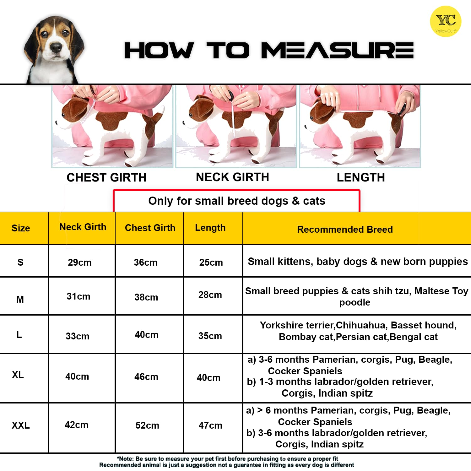 YellowCult Cotton Cute Dog T-Shirt Clothes, Summer Sweatshirts Sporty Pet Random Design Outfit for Small Breed Dog, cat, Puppy, Kitten, Diwali, Festival, Travel, Outing, Photos(S- Any 1, Multicolor)