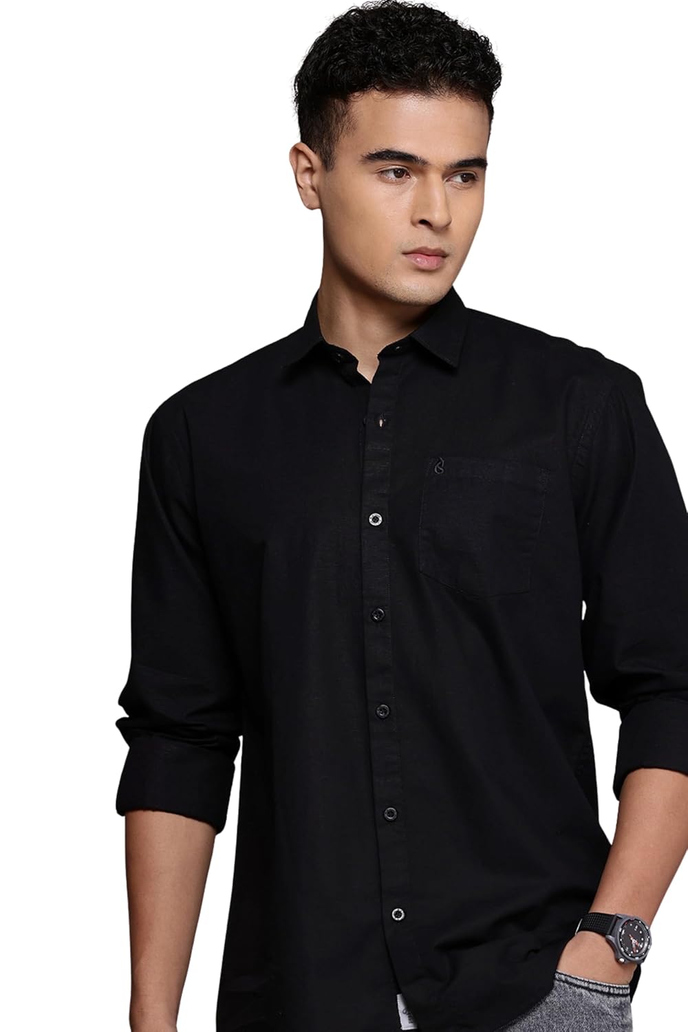 Men’s Cotton Linen Solid Shirt | Slim Fit Full Sleeve Casual Shirt | Lightweight | Breaethable | Stylish