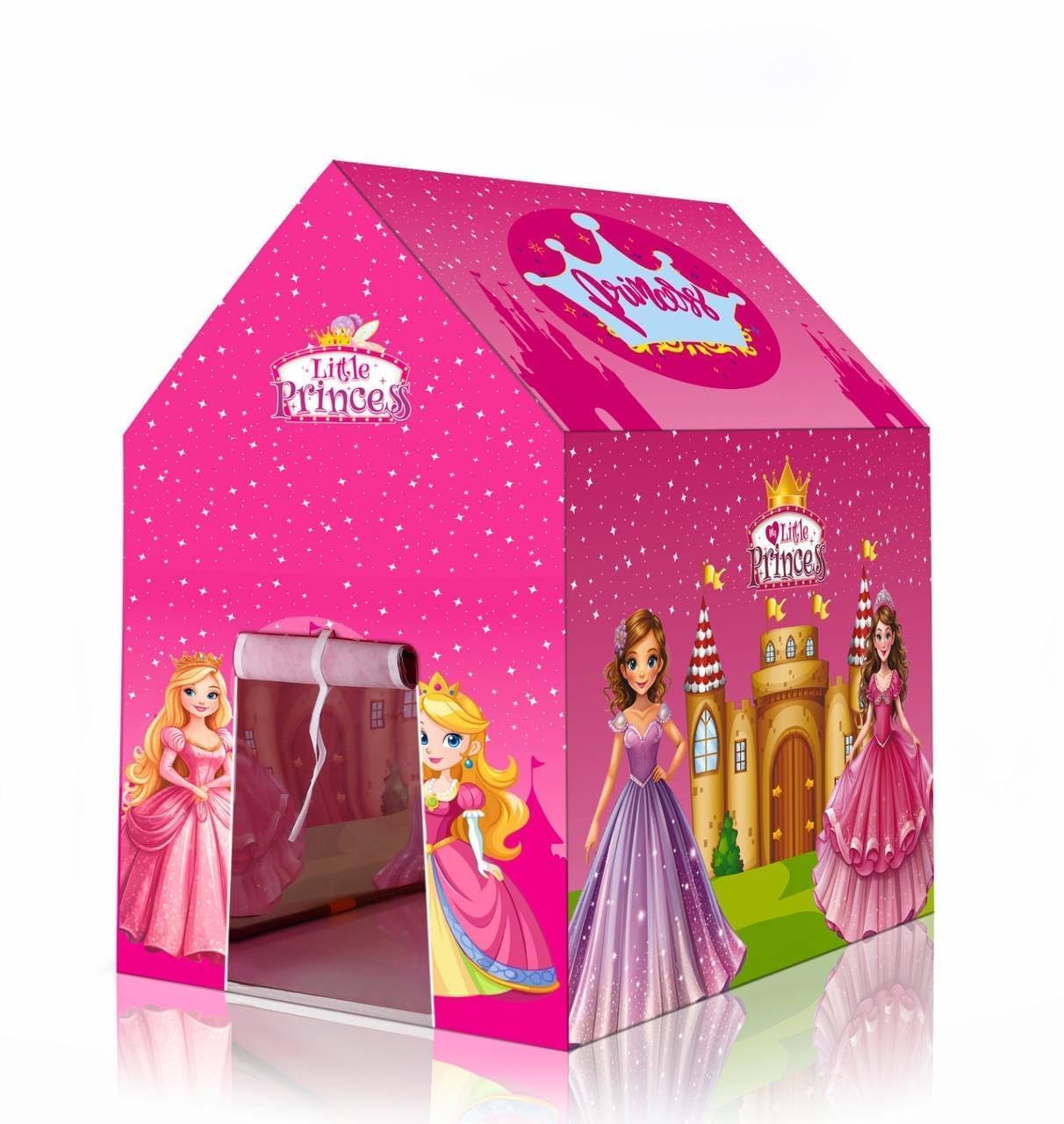 Colorful Kids Play Tent House for Boys & Girls Age 3-10 Years Lightweight Foldable Playhouse Indoor Outdoor Activity Shelter Portable Toy Castle for Bedroom Garden & Travel (Princess Tent House)
