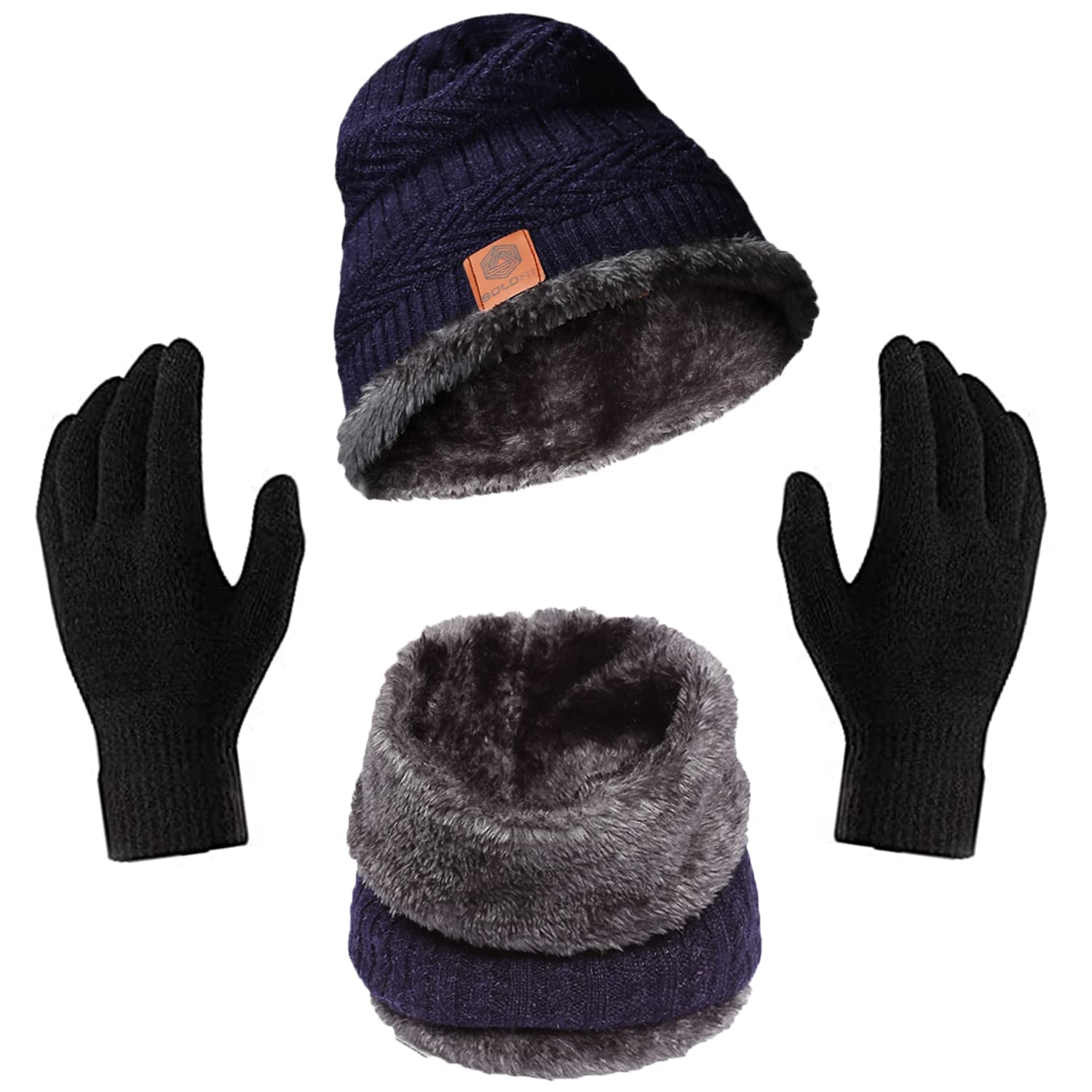 Boldfit Woolen Winter Cap for Women & Men in Winter for Thermal Wear Stylish Soft Caps for Boys & Girls for Warm Wear Head hat Garam Topaa cap’s Breathable Lightweight Windproof with hand gloves