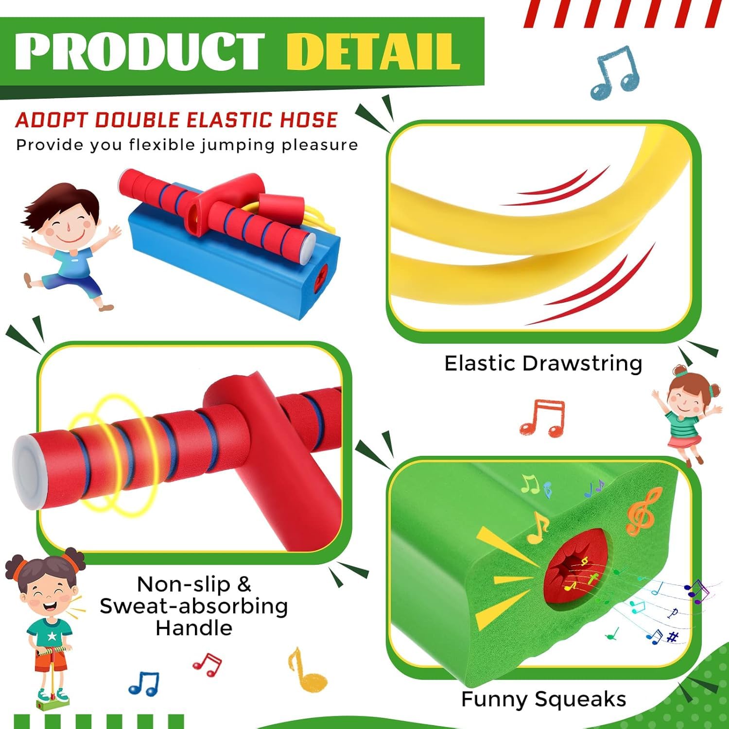Toy Imagine Foam Pogo Jumper for Kids – Indoor & Outdoor Bouncing Toy for Boys & Girls | Fun Jumping Stick for Ages 3+ | Safe, Durable & Supports Up to 250 Lbs | Birthday Gift (Color May Vary)