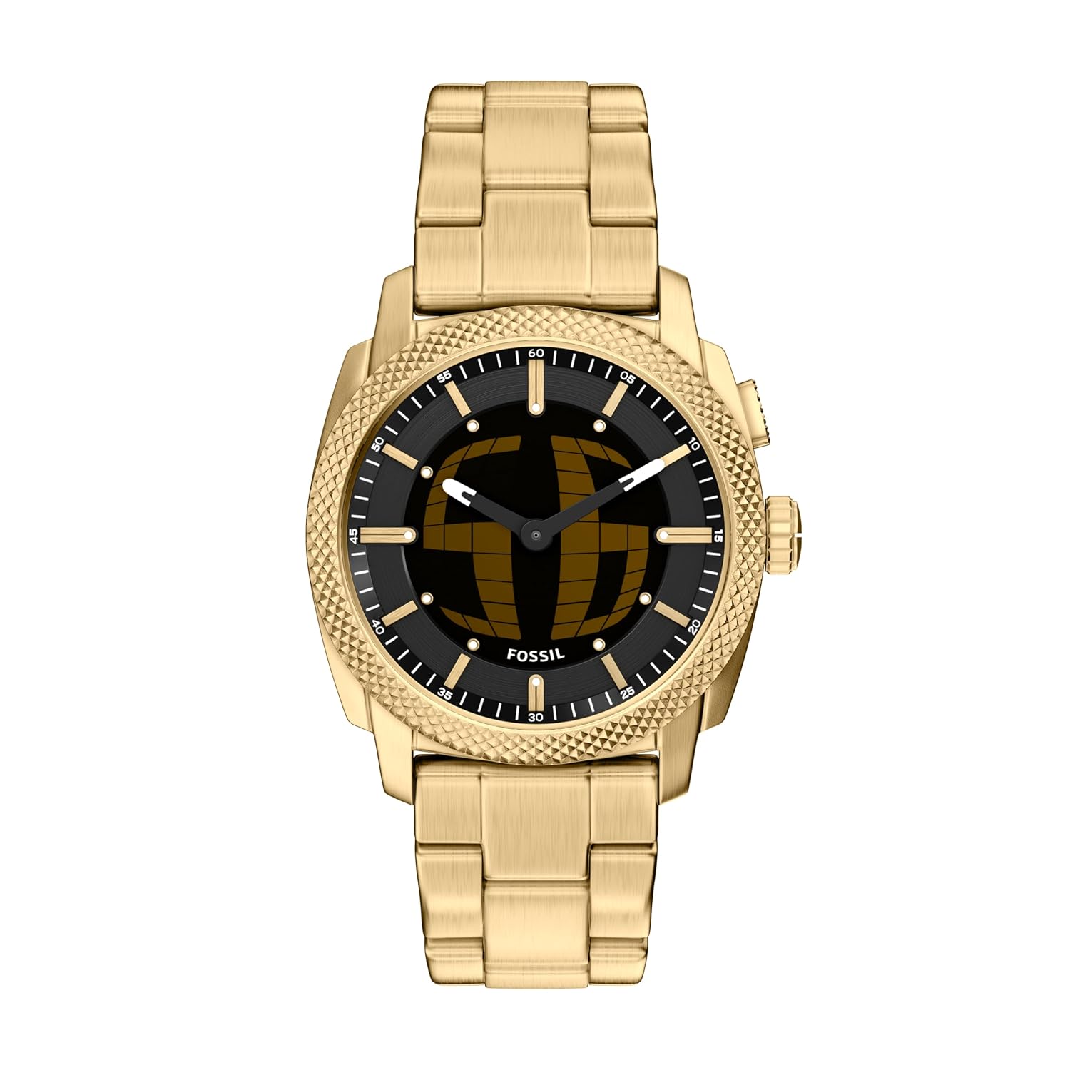 Fossil Machine Gold Quartz Stainless Steel Watch FS6157