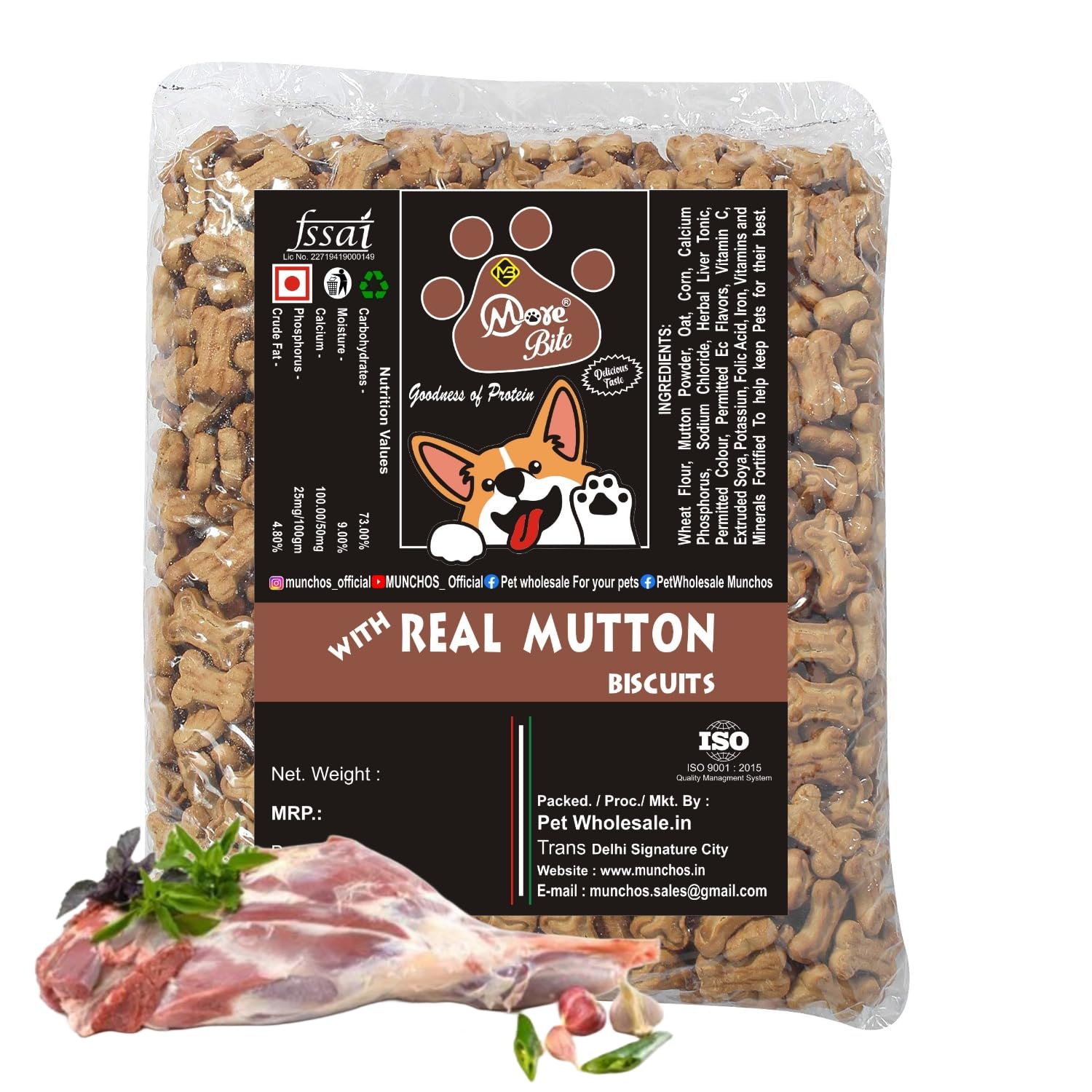 Real Mutton Dogs Biscuit 1 Kg – All Life Stages