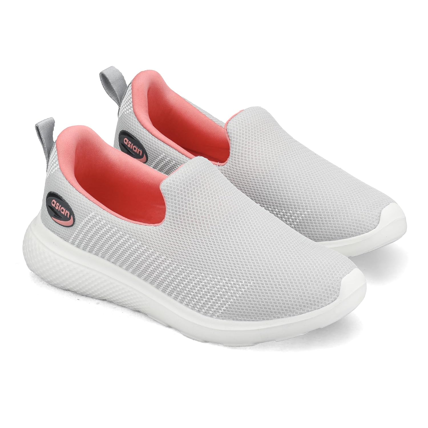 ASIAN Firefly-111 Women’s Walking Shoes | Lightweight Breathable Casual Slip-Ons for Daily Walking, Comfort Fit & Memory Foam Sole