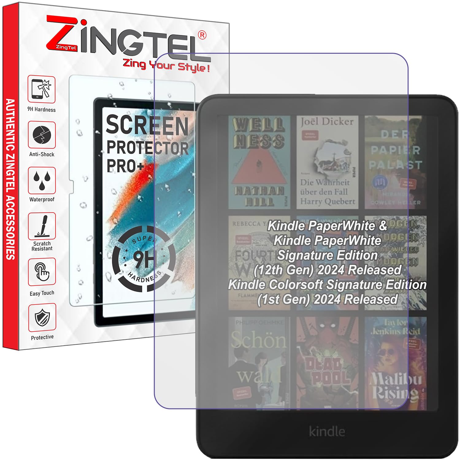 Screenguard Compatible With 7 Inch Kindle PaperWhite & PaperWhite Kids 2024 12th Generation ereader Tab & Kindle ColorSoft Signature Edition 2024 7″ Tablet Not a Tempered Glass Screen Guard