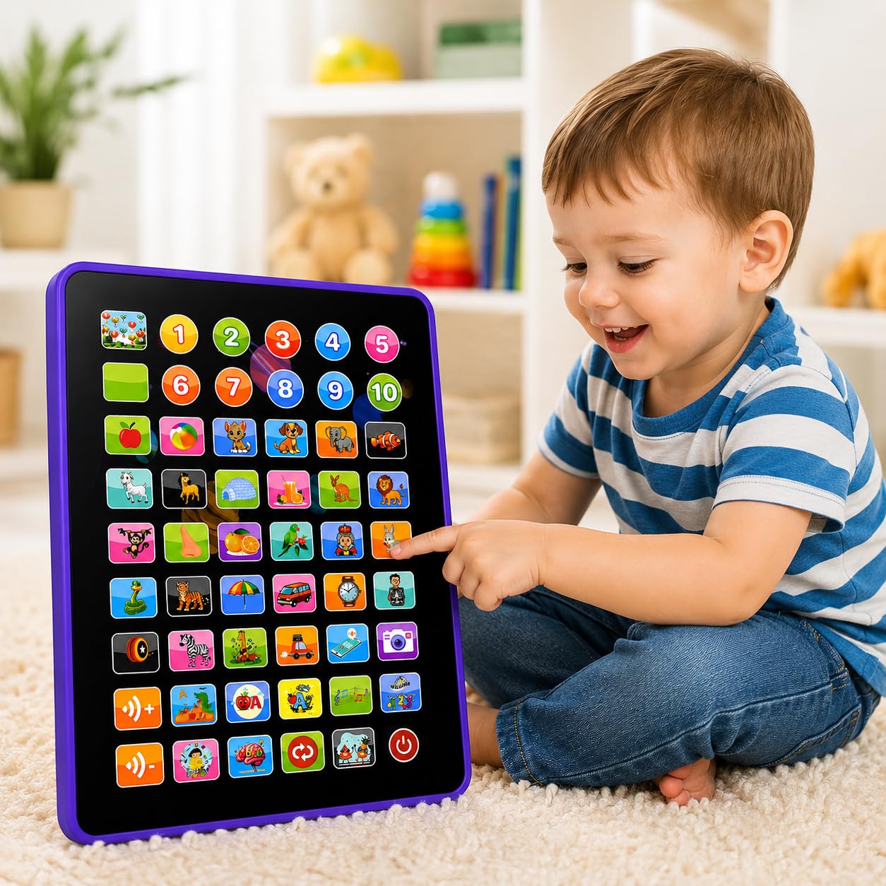 Kids Educational Learning Tablet | Electronic Talking ABC Tablet with Numbers, Phonics, Music & Quiz | Preschool Learning Toy for Boys & Girls Age 3+ Years