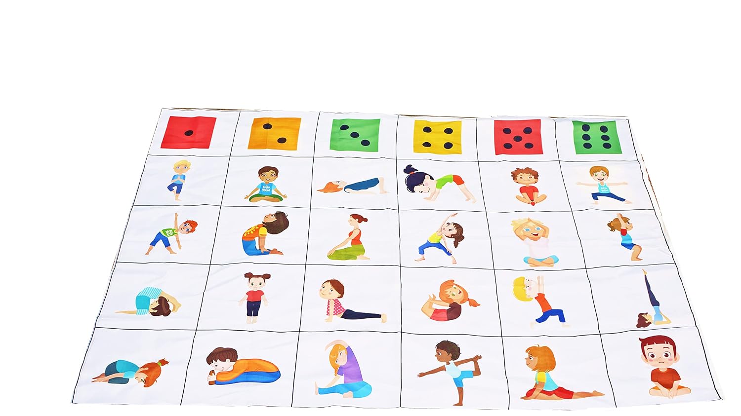 MUREN Kids Yoga Poses Game for Kids, Floor Play mat, Game for Family & Children Birthday and Return Gift- Multicolor