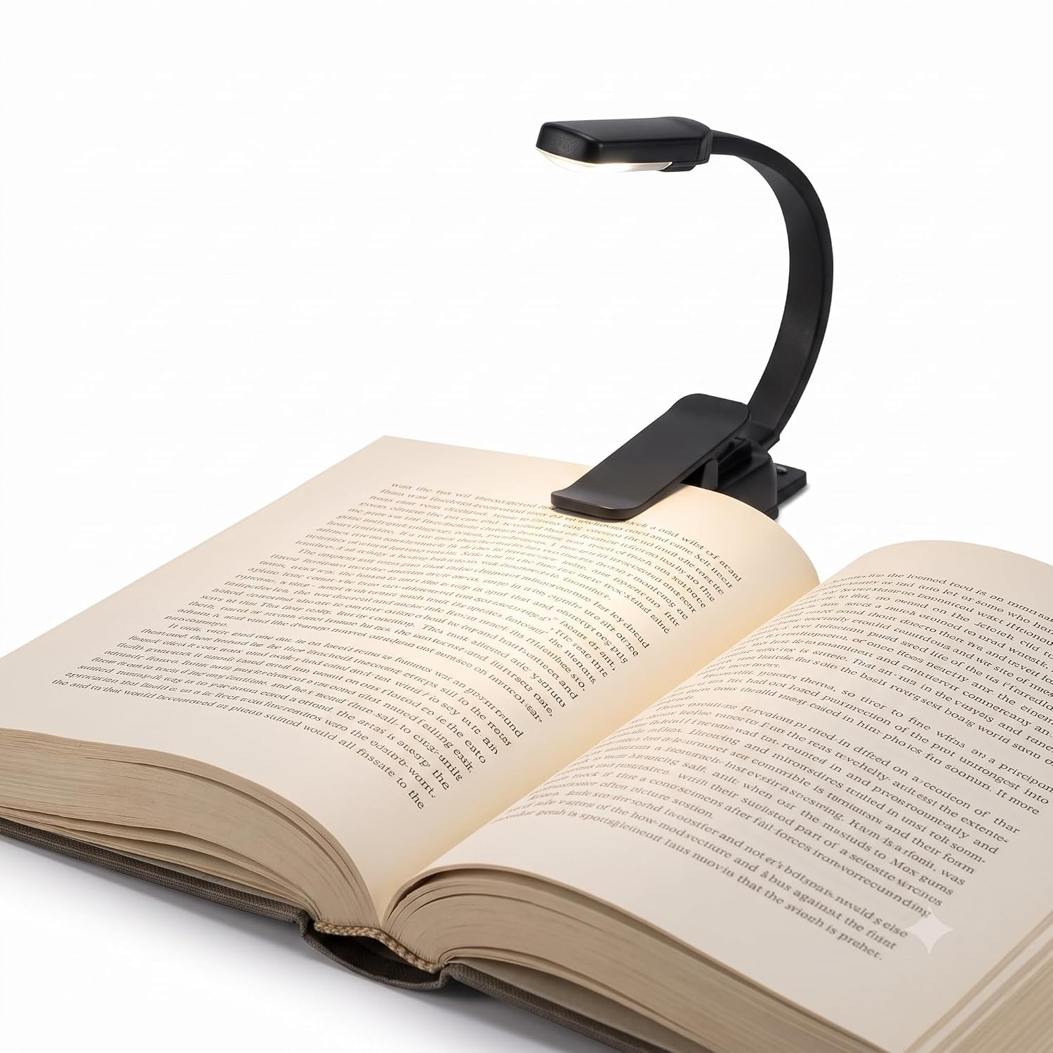 Rechargeable Clip-On Book Light, 3 Color Modes & Stepless Brightness, 360° Adjustable Flexible Neck Reading Lamp, Portable LED Light for Books, Kindle, Bedtime Reading, Travel & Study