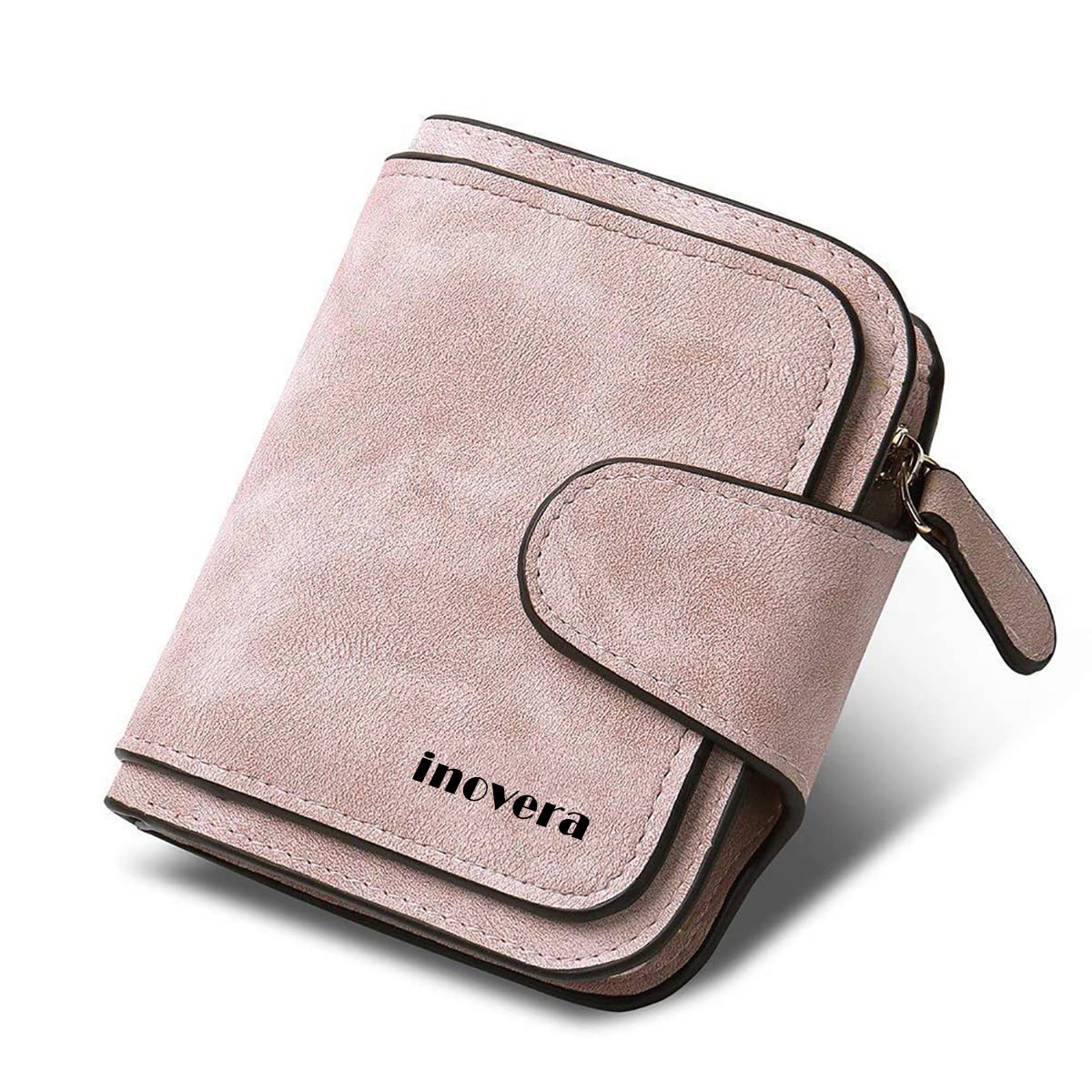 INOVERA (LABEL)Women’s Vegan Leather Tri-fold Fashion Card Coin Holder Small Wallet (KK29)