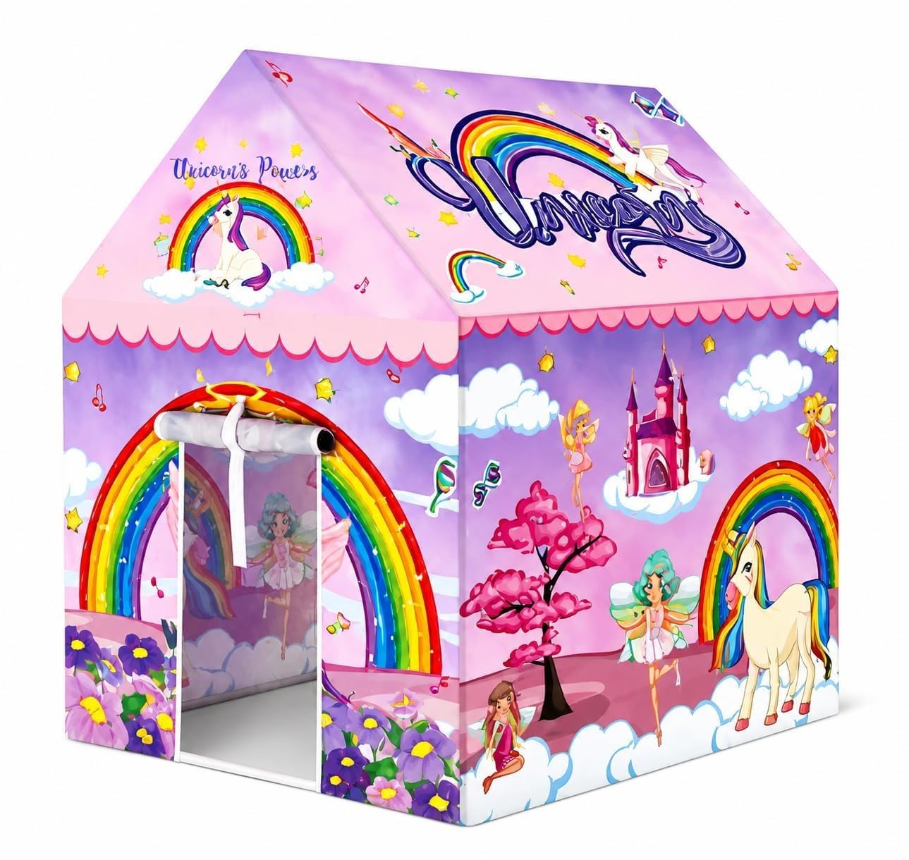Unicorn Kids Play Tent House for Boys & Girls | Foldable Lightweight Indoor Outdoor & Indoor Playhouse Tent Toy for Children 3-10 Years | Portable Kids Tent House for Fun Play Activities