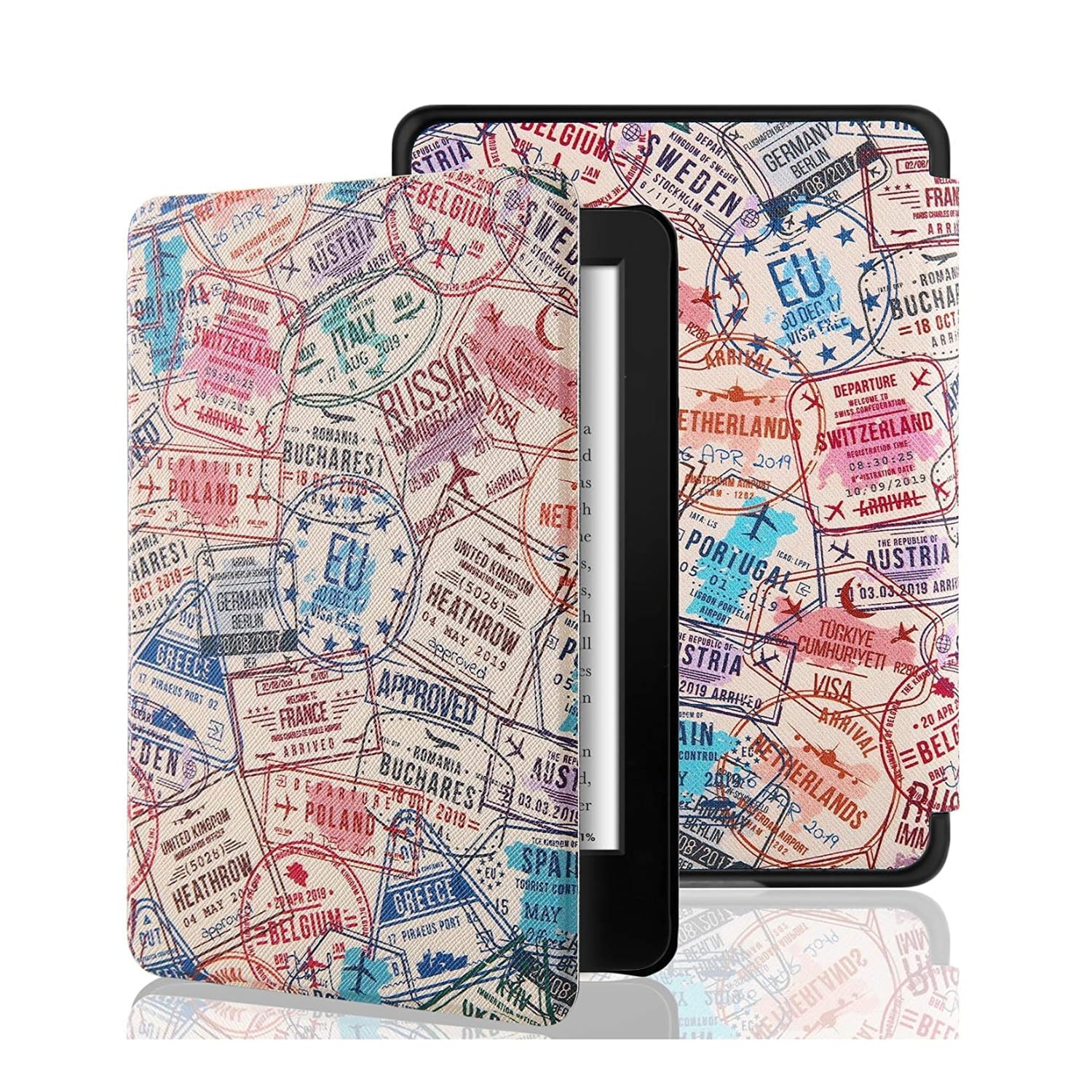 MOCA Case for Kindle Paperwhite 12th Gen 7″ (2024) & Kindle Colorsoft 7″ (2025), Slim PU Leather Cover with Auto Wake/Sleep, Magnetic Closure, Lightweight (On the Way)