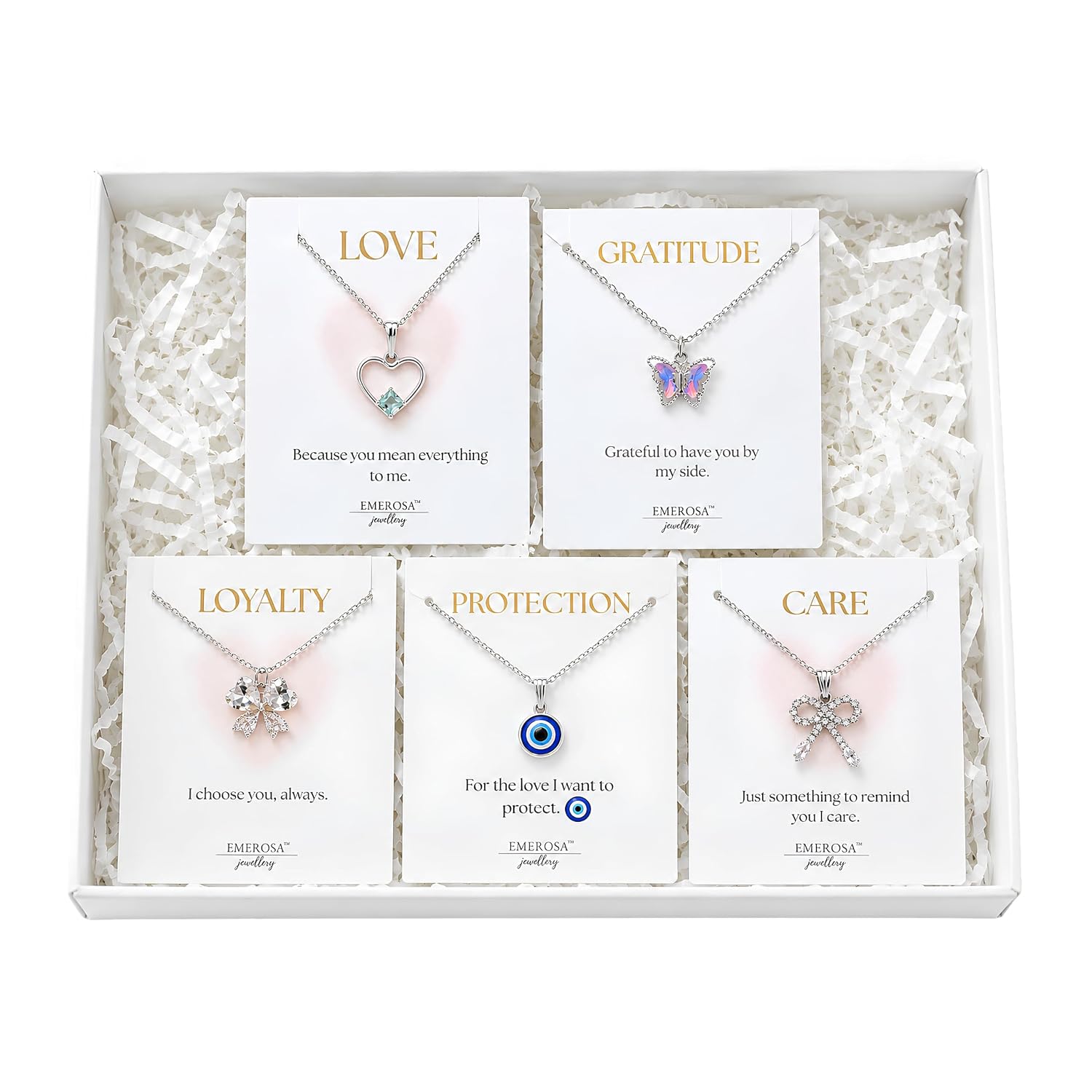 5 Pcs Necklace Combo Set for Women & Girls | Stylish Chain with Pendant Jewellery Set | Fashion Pendant Chains for Birthday, Anniversary & Valentine’s Day Gift