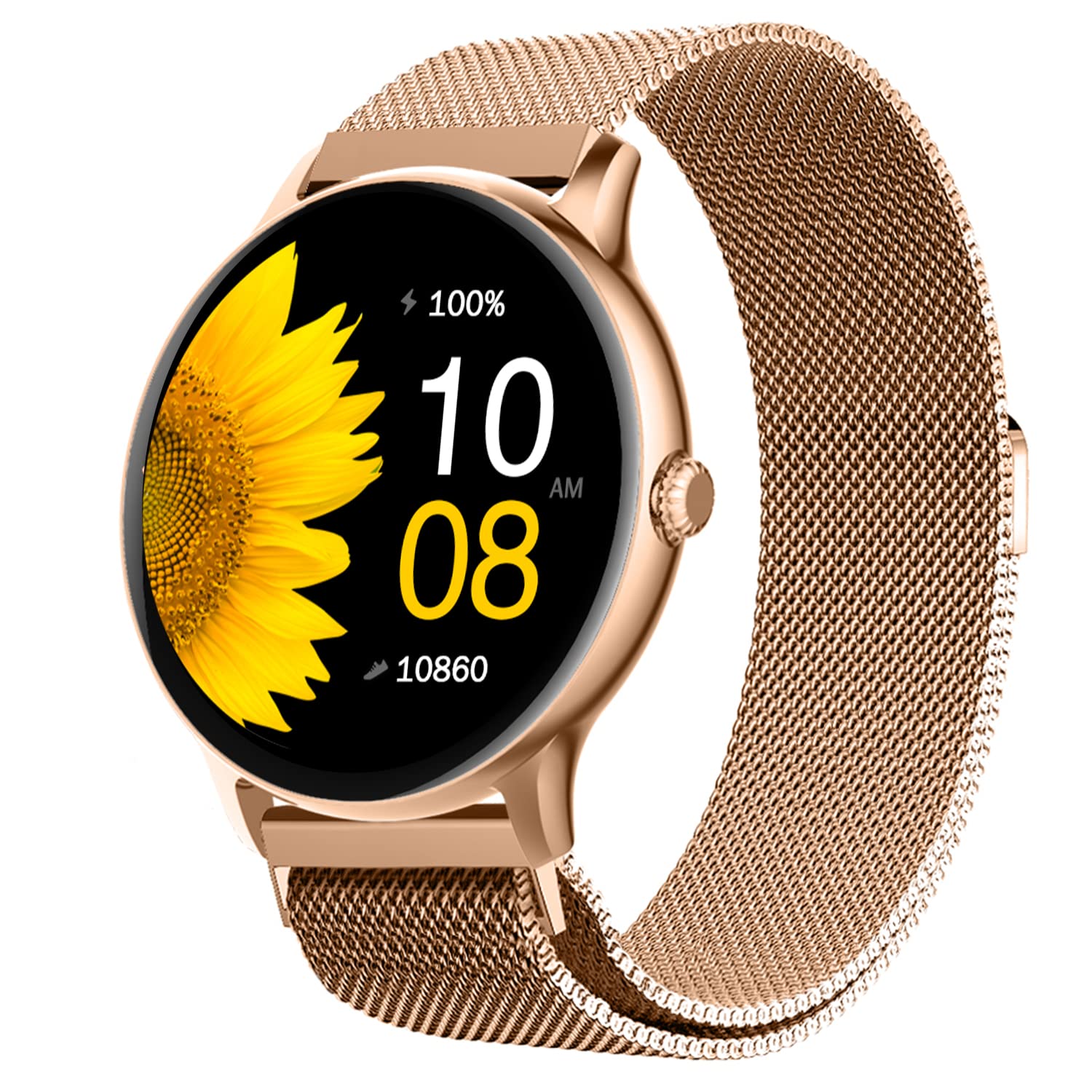 Fire-Boltt Phoenix Ultra Smart Watch 1.39″ HD Display, Bluetooth Calling, AI Voice Assistant, 120 Sports Modes, IP67 Waterproof, SpO2 Monitor Smart Watch for Man & Woman – Gold