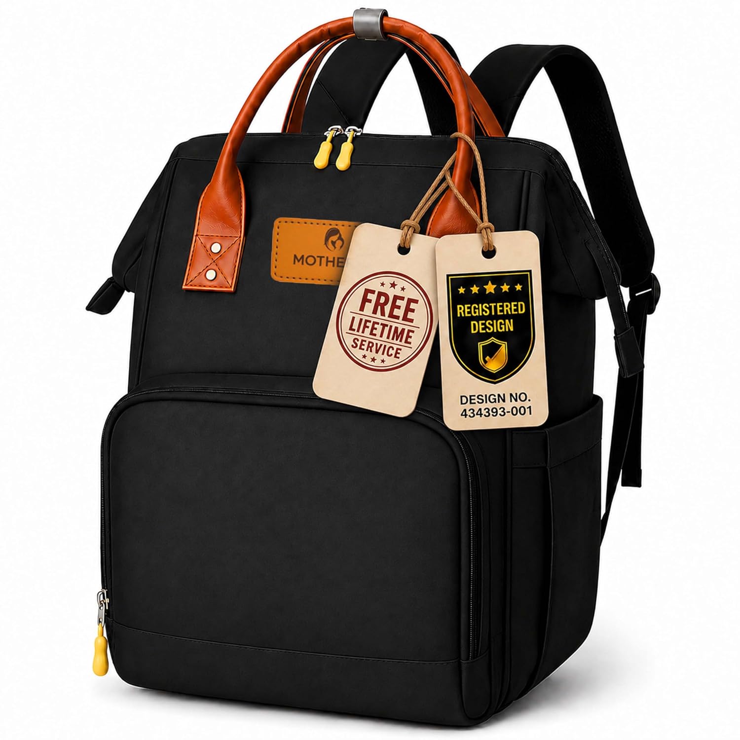 Motherly Patented Baby Diaper Bag Backpack for Moms (Budgetbee, Black)