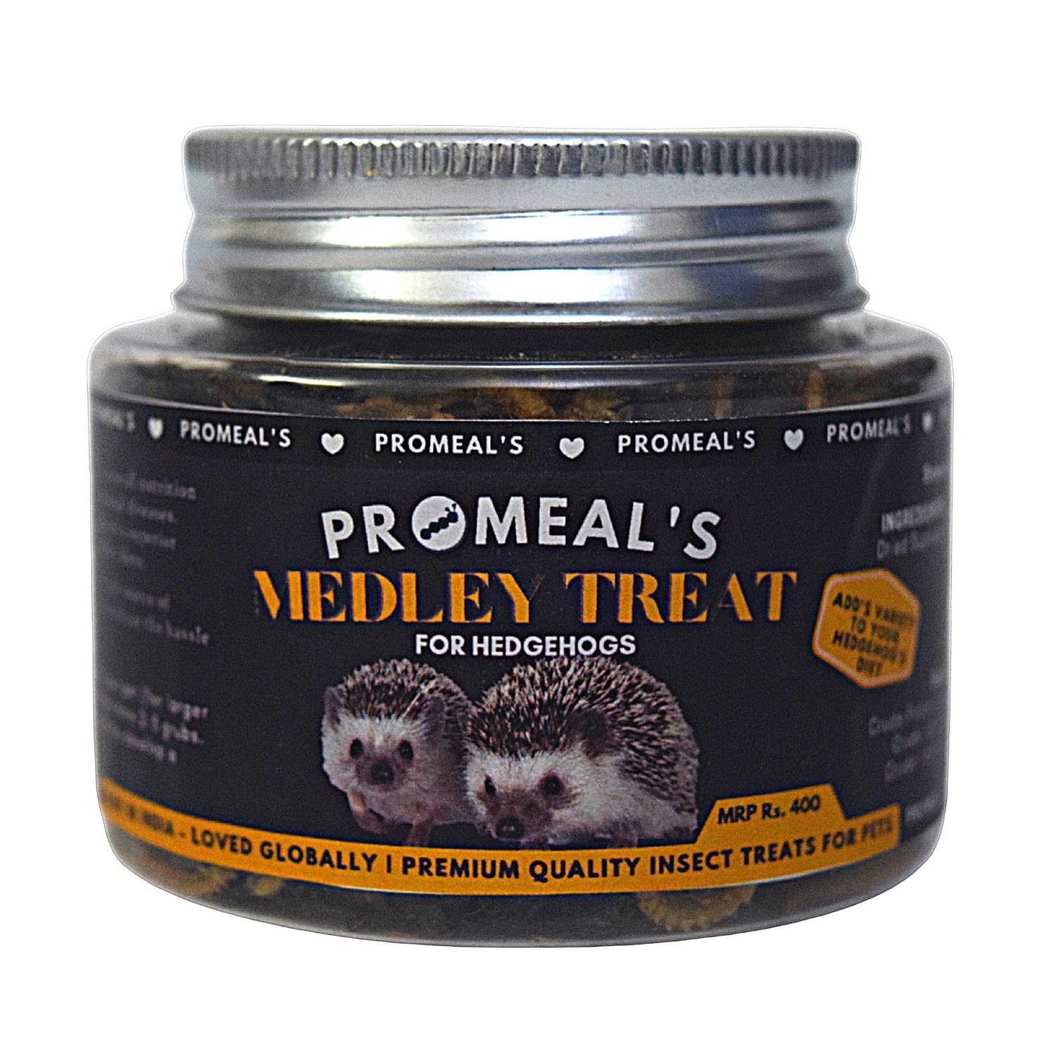 Medley Treat Insect Mix for Small Companions Like Hedgehogs, Sugargliders, Ferrets, Hamsters, etc | High Protein Diet for Insectivore Pets (30gm)