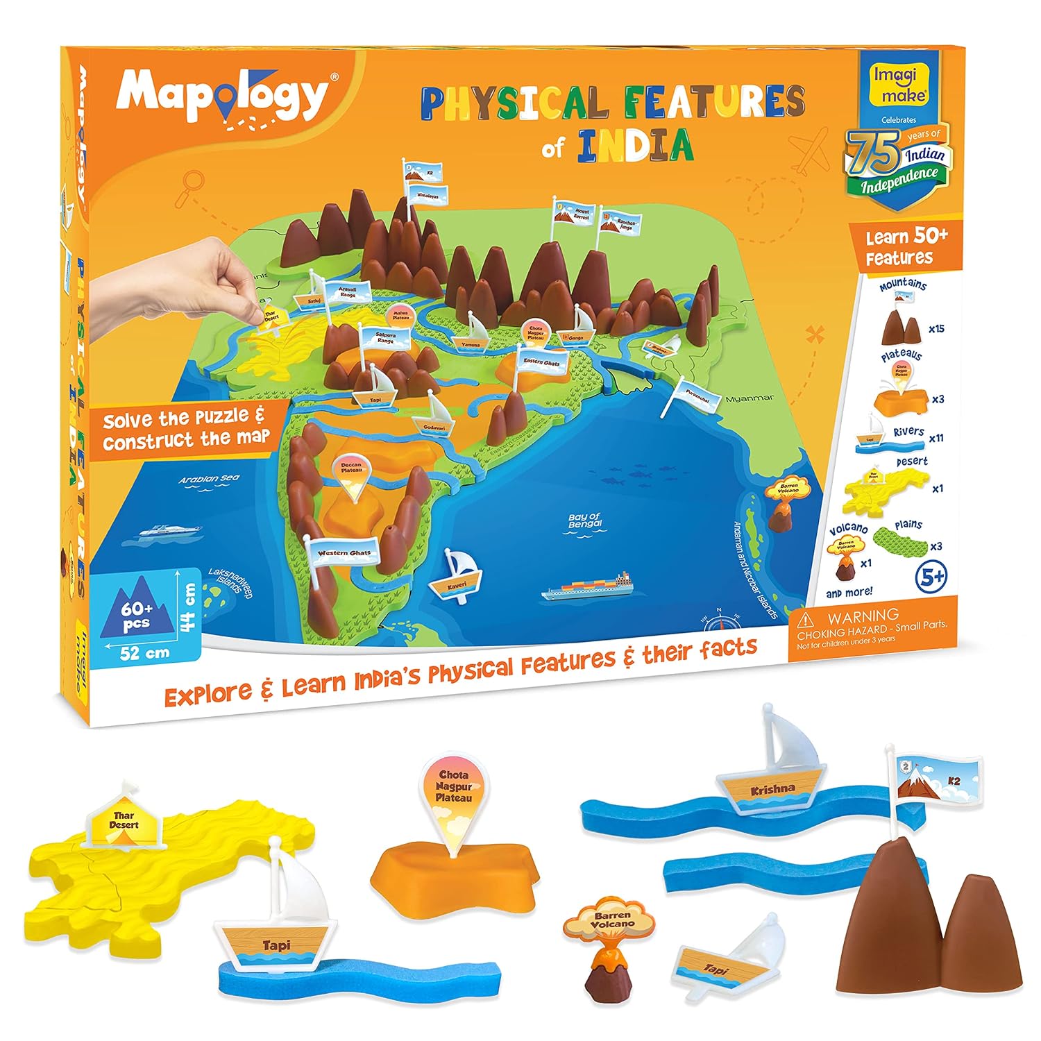 Imagimake Mapology Physical Features of India | Educational Toy Age 5+