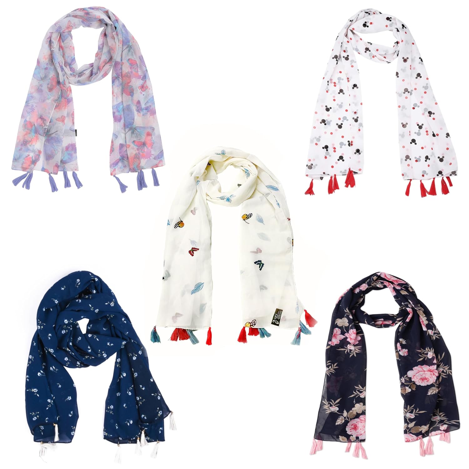 Premium Multicolor Scarf Lightweight & Comfortable for All Seasons (180x55cm)