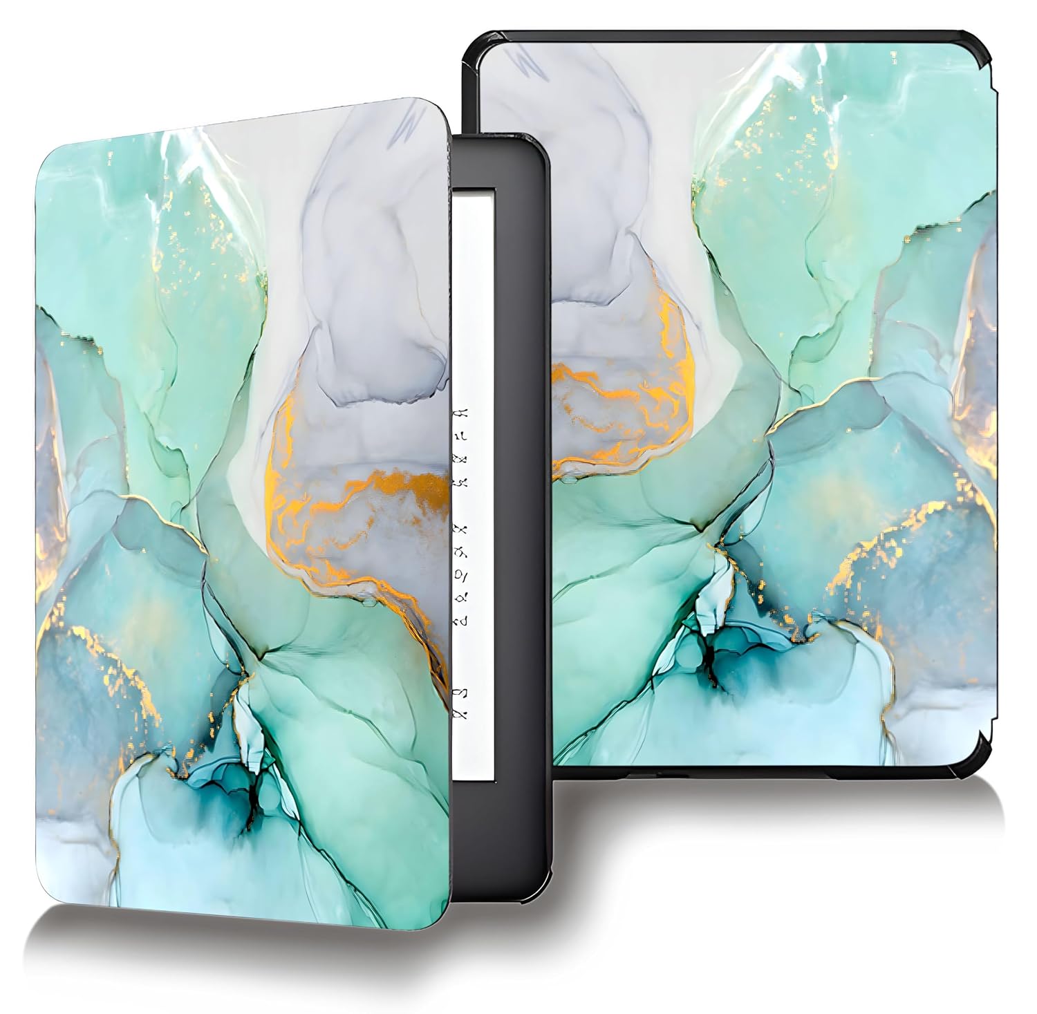 ProElite Cover Case for Kindle Paperwhite 12th Gen 7 inch Case, Slim Smart Flip case Cover for Amazon Kindle Paperwhite 12th Generation 7 inch 2024, Marble Green