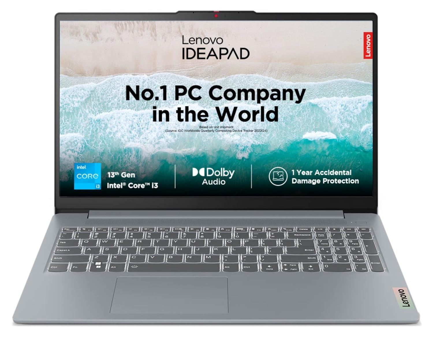 Lenovo IdeaPad Slim 3 13th Gen Intel Core i3-1315U 15.6 inch (39.6cm) FHD Laptop (8GB RAM/512GB SSD/Windows 11/Office 2024/1Yr ADP Free/3 Month Game Pass/Grey/1.6Kg), 82X700HMIN