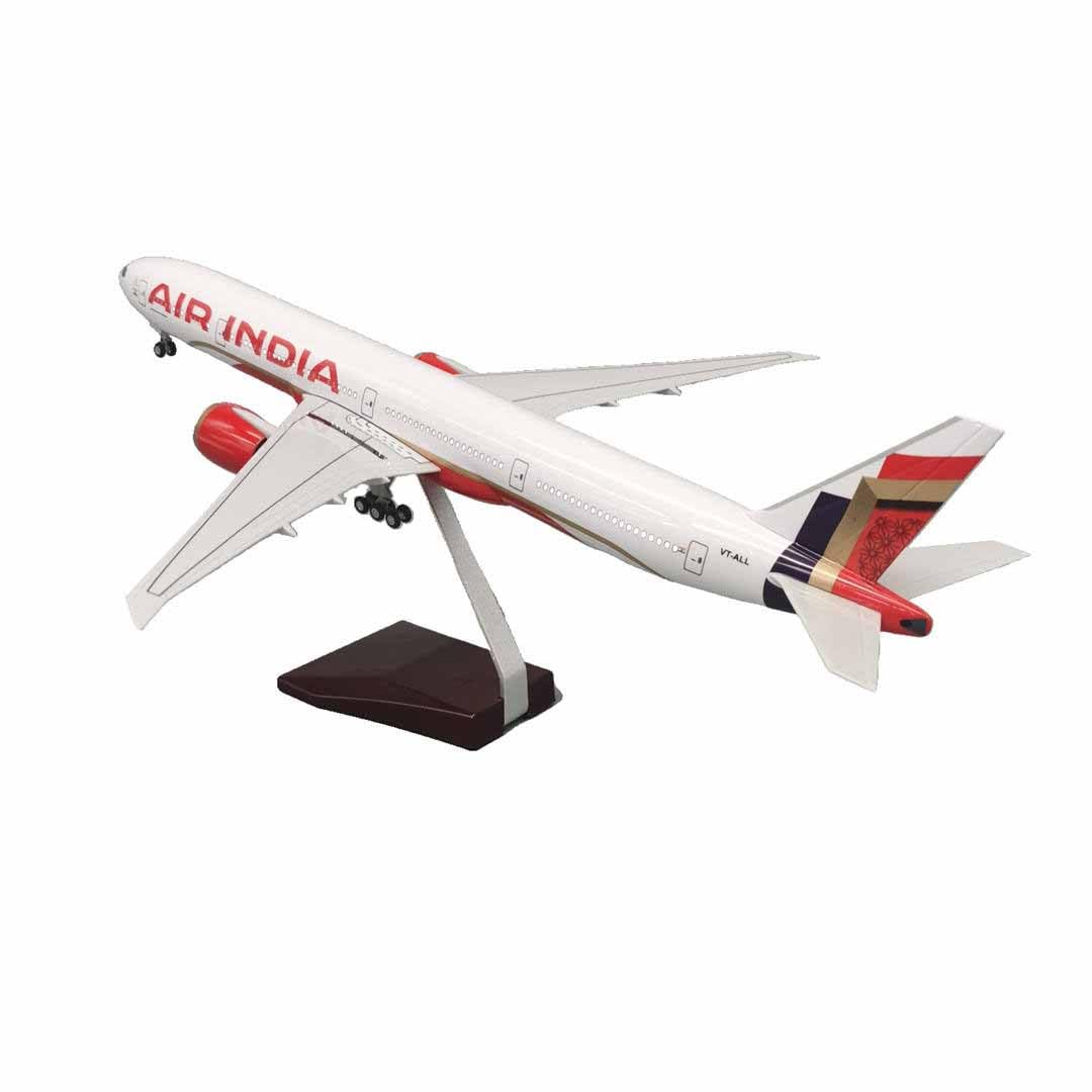 Breatoi! Diecast Aeroplane Display Model with Light : Air India Boeing 777-46 CM