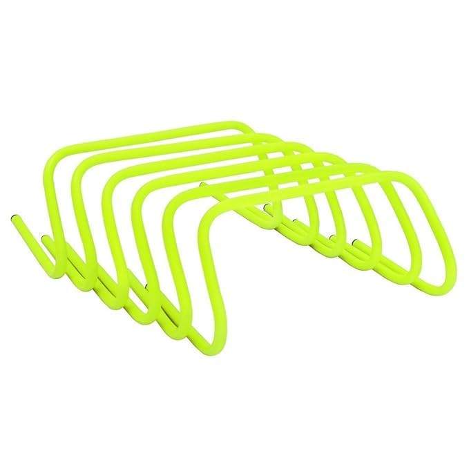 Speed Training and Practice Hurdle Track and Fields 6 inch for Unisex Adult Yellow Color Pack of 1 (4 Pieces)
