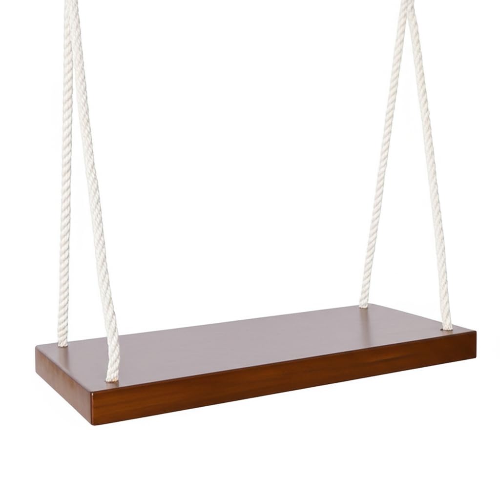 Leaf Enterprise Single Seater Indoor/Outdoor Wooden Hanging Swing Set/Jhula 150kg Capacity for Home and Garden and Porch Swing and Garden Swing, Balcony Swings(24×9)
