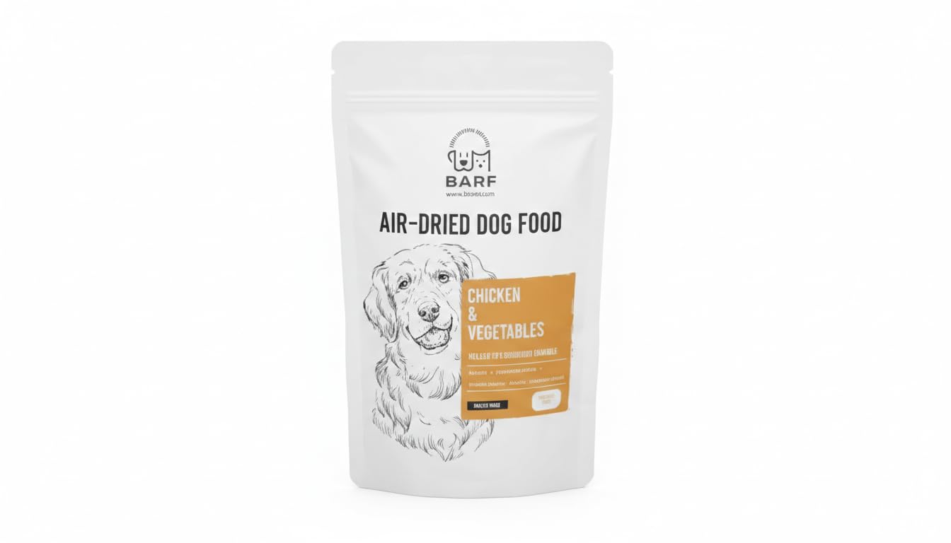 BARF Dry Dog Food – Real Chicken Recipe for Adult Dogs – Premium Grain-Free Natural Pet Food – High Protein Raw Nutrition – Digestive Health Support – All Breeds.