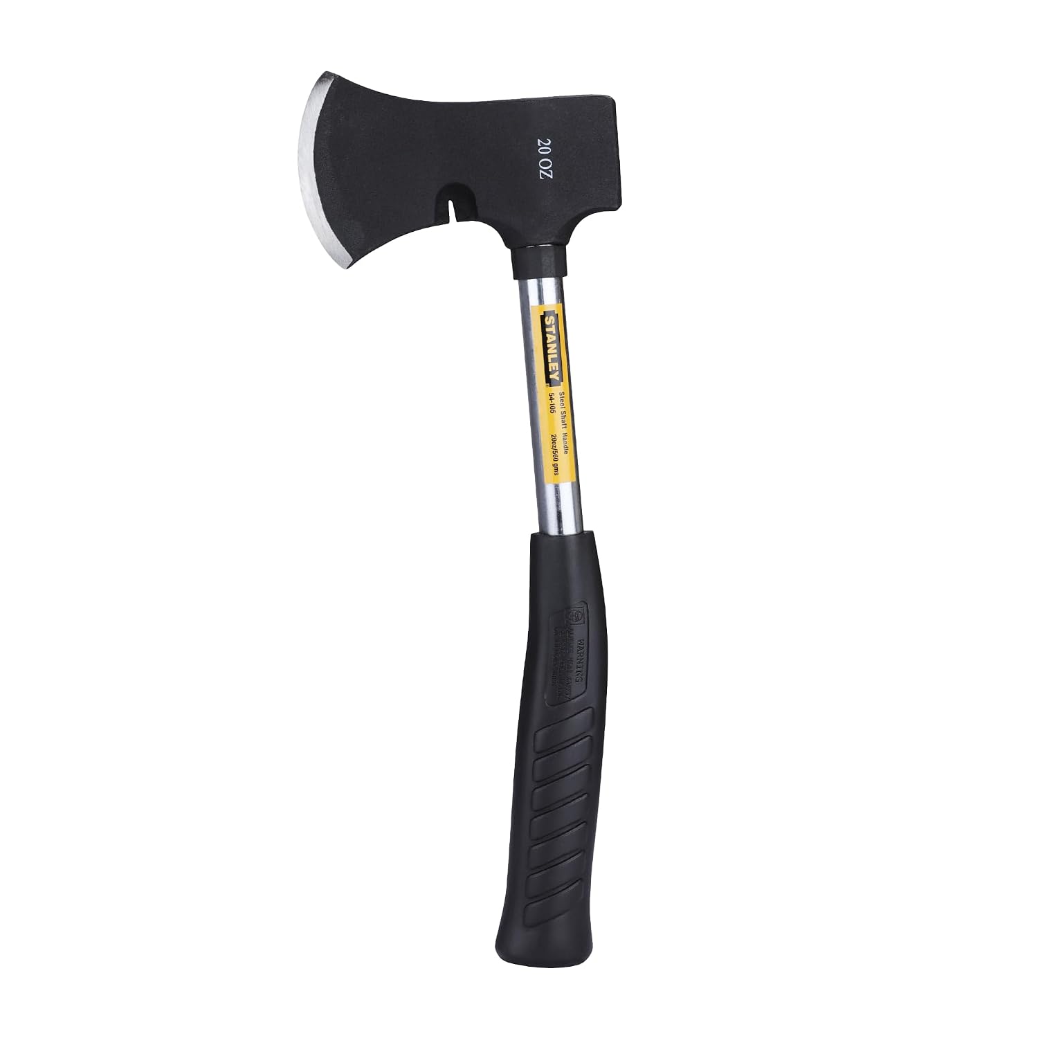STANLEY 54-105 Camp Axe Steel Shaft with Anti-Rust Properties for Carpentry, Camping, Hiking & Light-Duty Wood Cutting, Grey & Black